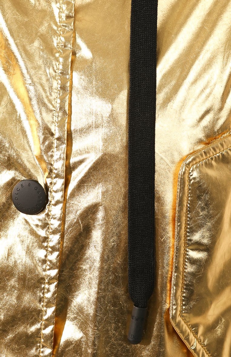 Dolce & Gabbana Metalic Gold Parka Jacket