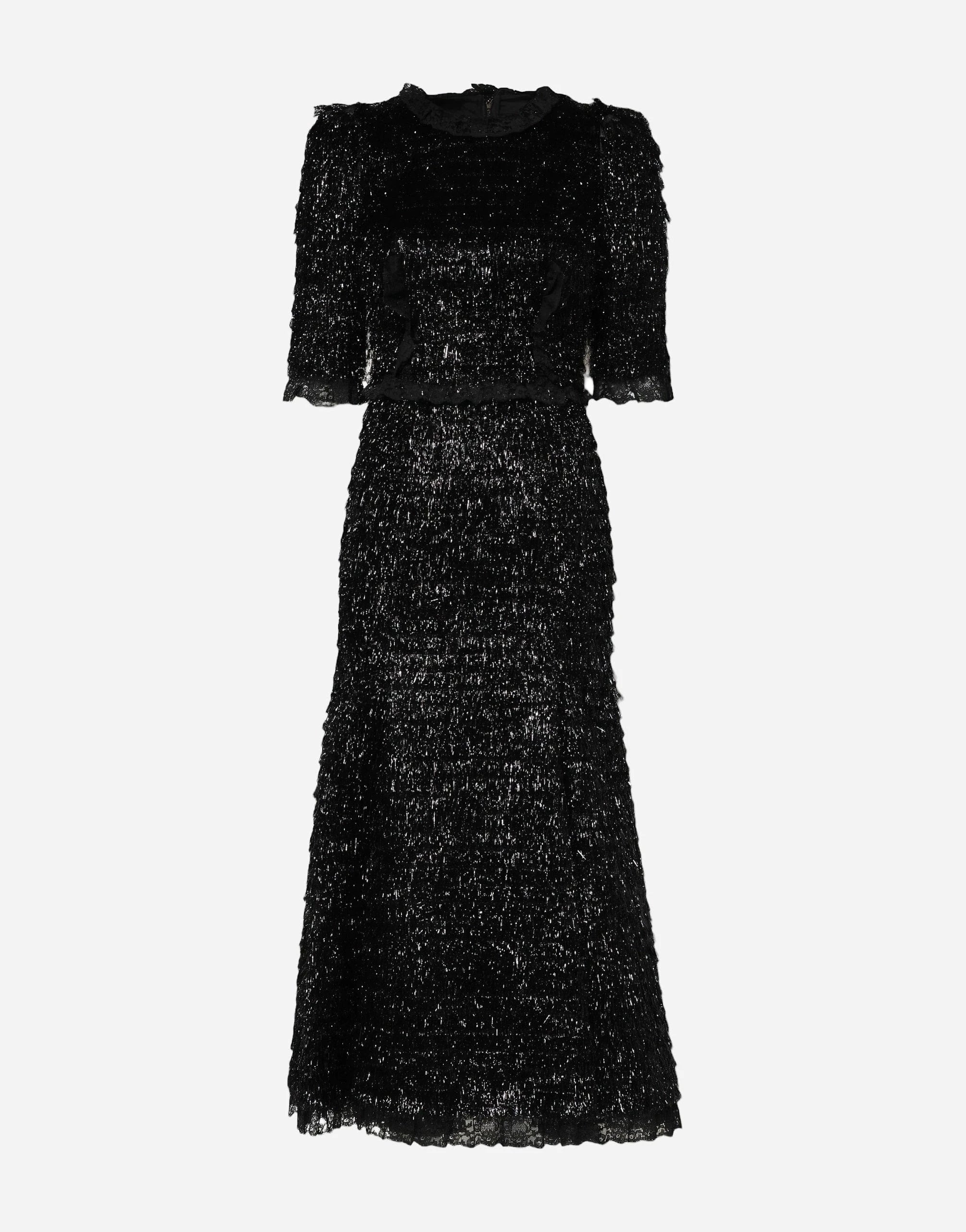 Dolce & Gabbana Metallic A-Line Long Dress