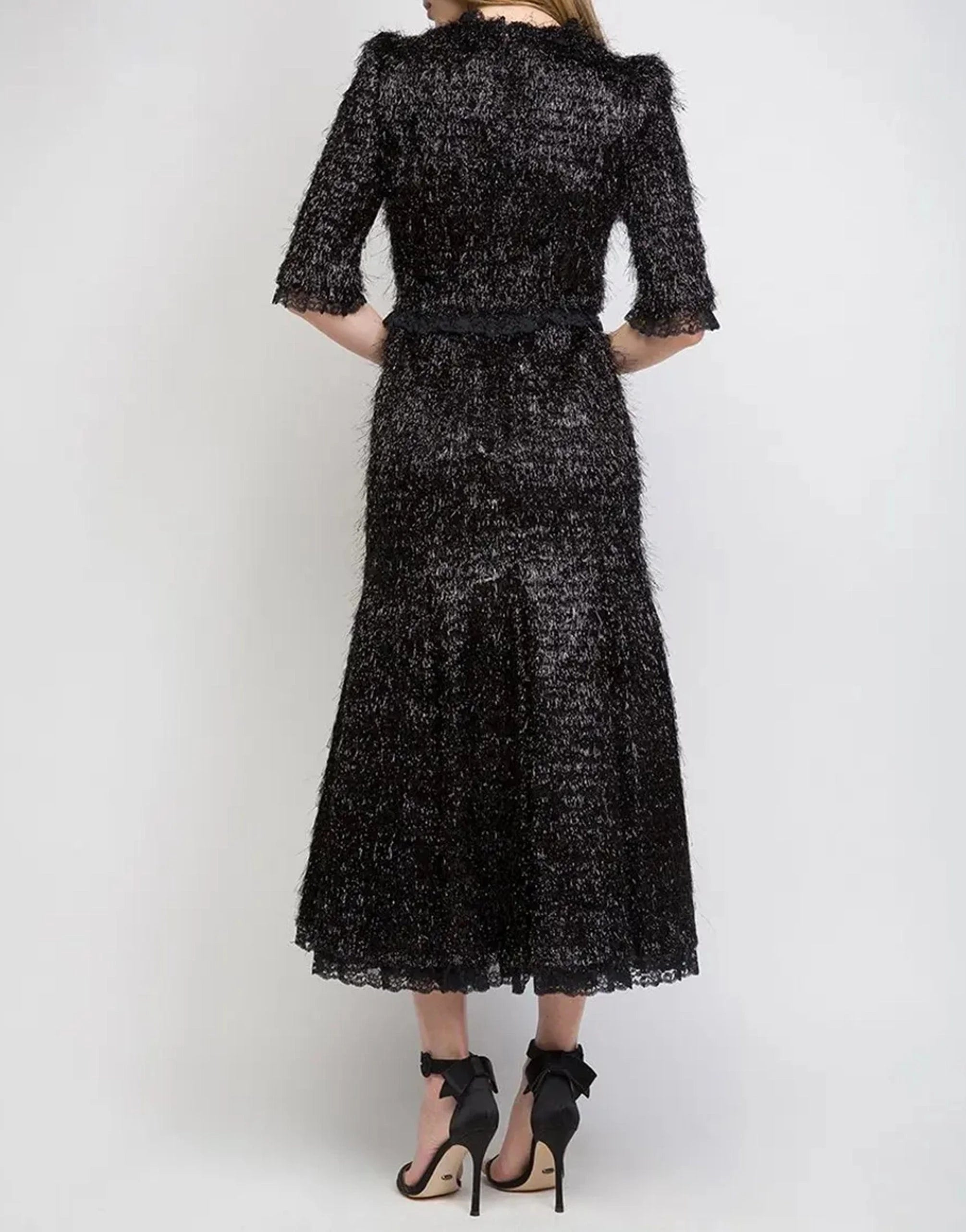 Dolce & Gabbana Metallic A-Line Long Dress