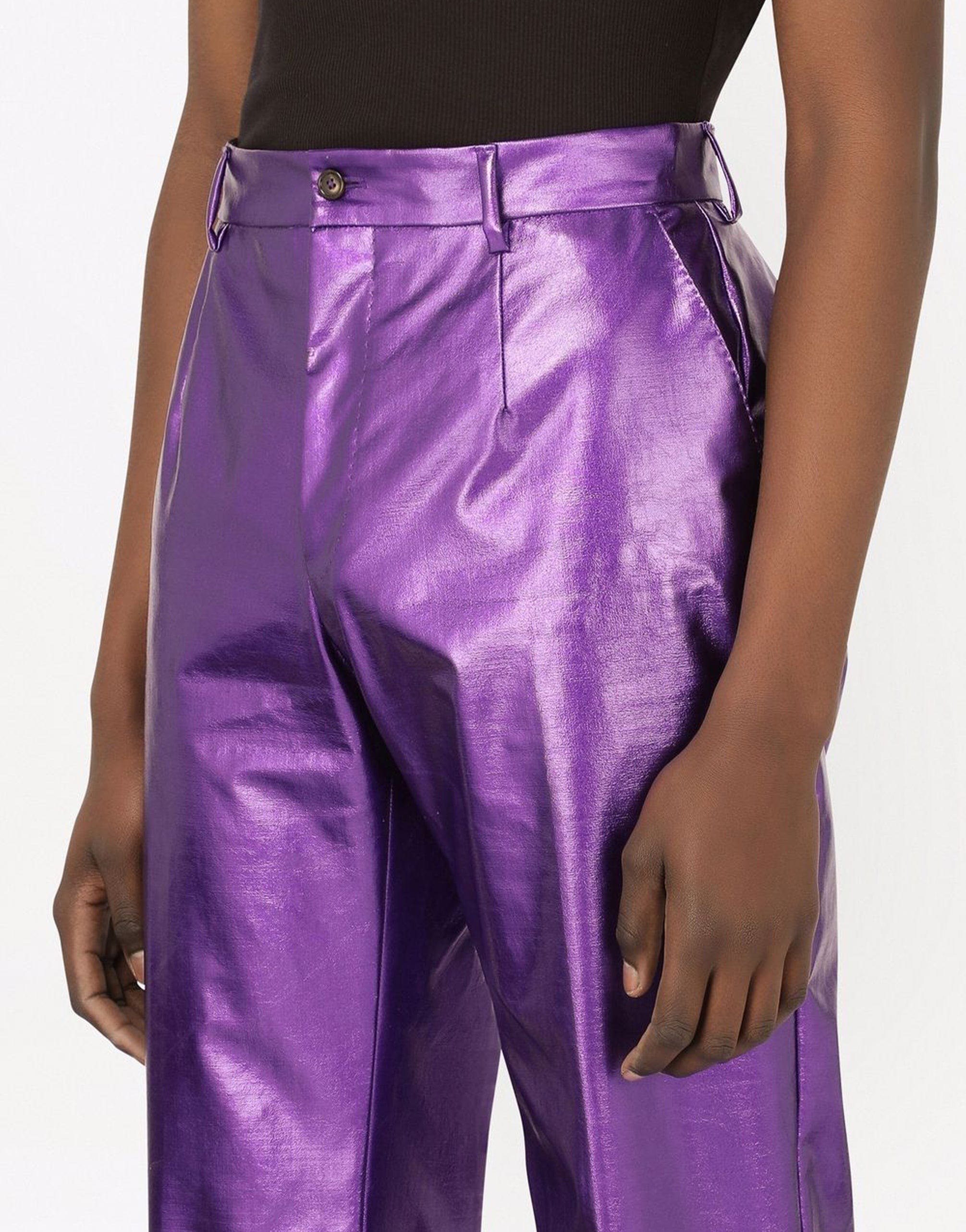 Dolce & Gabbana Metallic-Effect Straight-Leg Pants