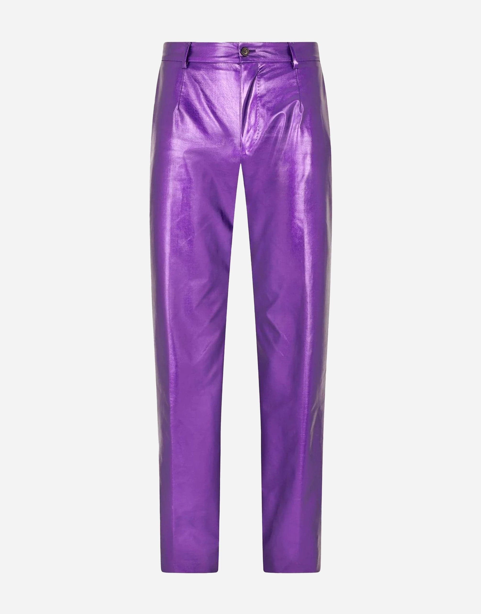 Dolce & Gabbana Metallic-Effect Straight-Leg Pants