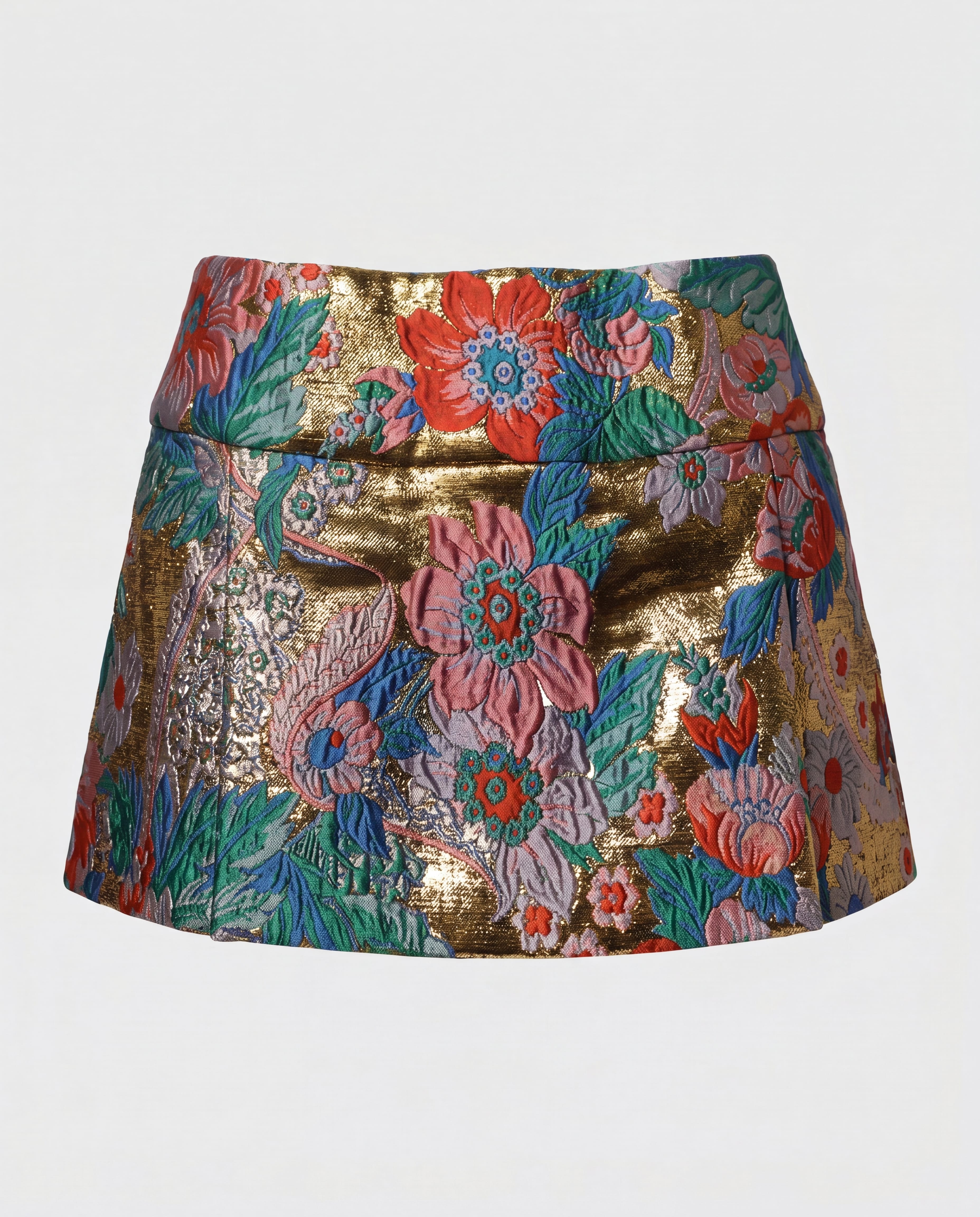 Dolce & Gabbana Dolce & Gabbana Metallic Floral Brocade Mini Skirt