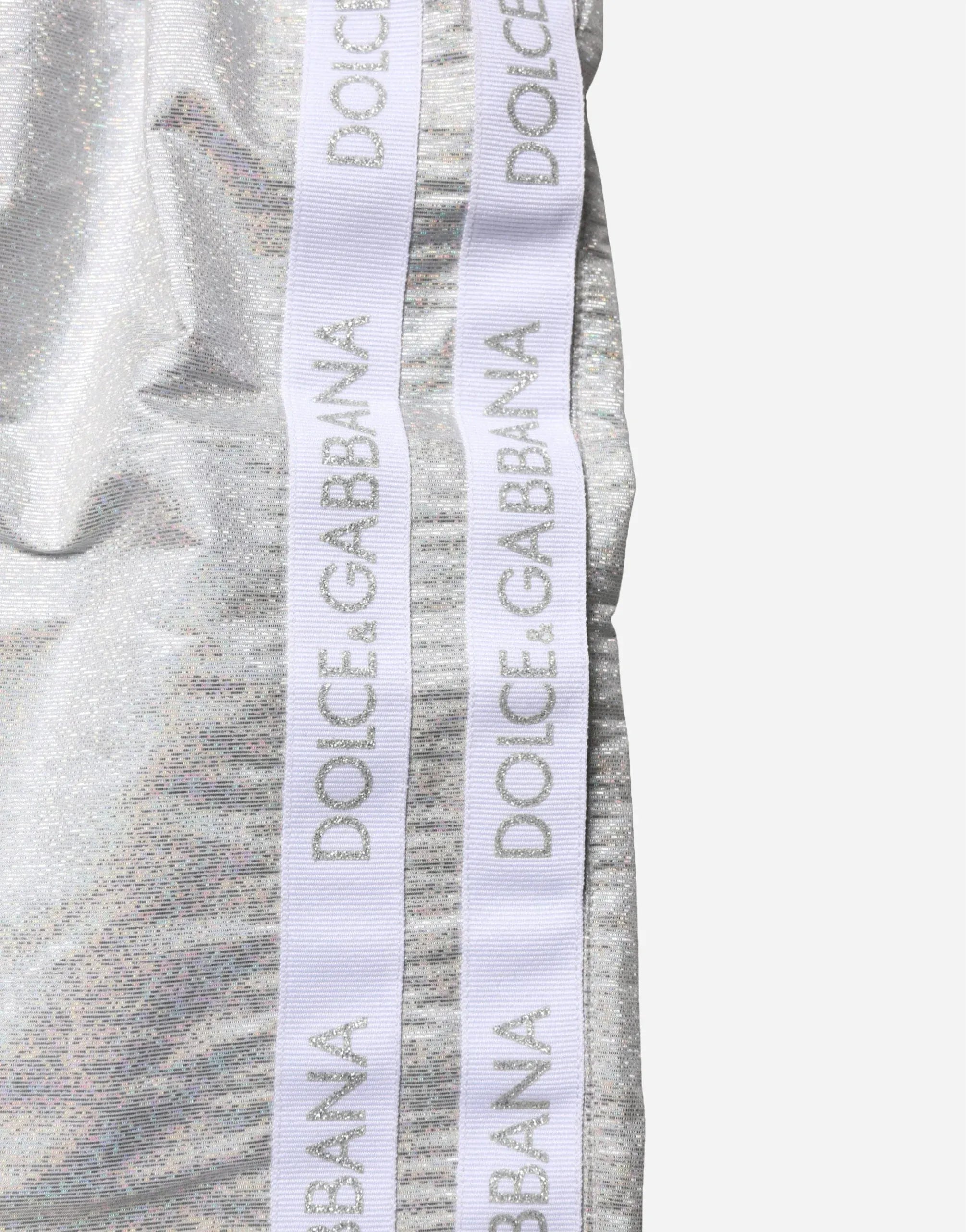 Dolce & Gabbana Metallic Logo Swim Shorts