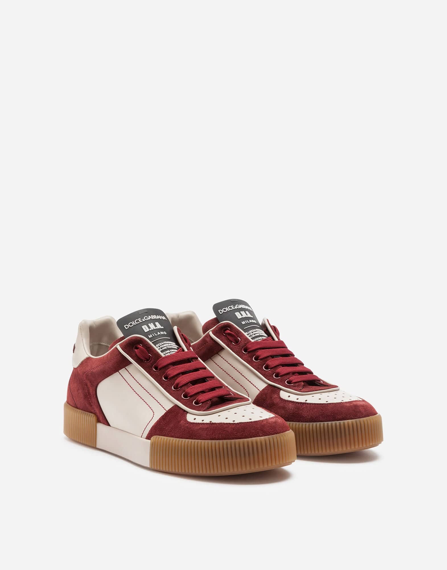 Dolce & Gabbana Miami Split-Grain Leather Sneakers