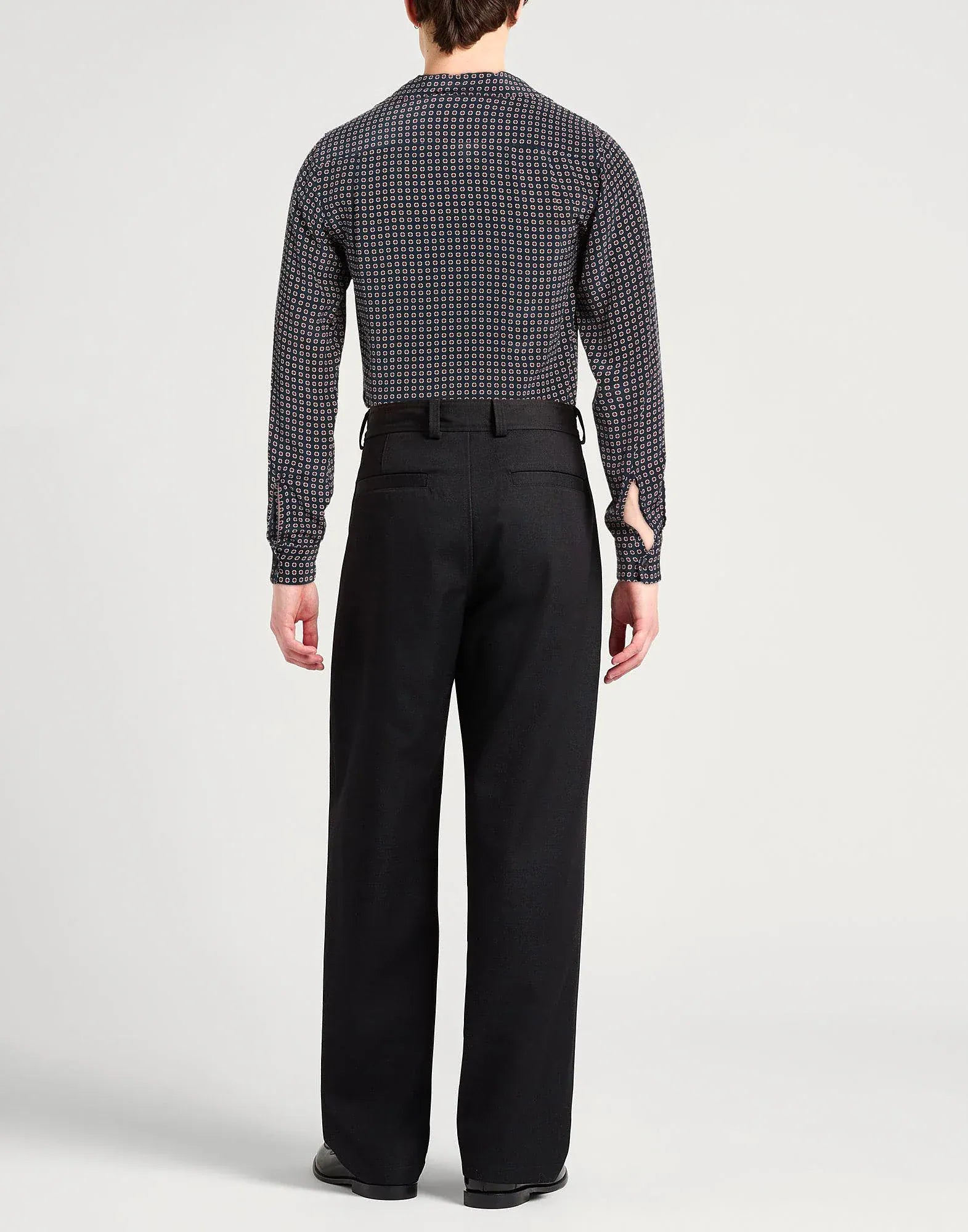 Dolce & Gabbana Micro-Geometric Print Long Sleeve Shirt
