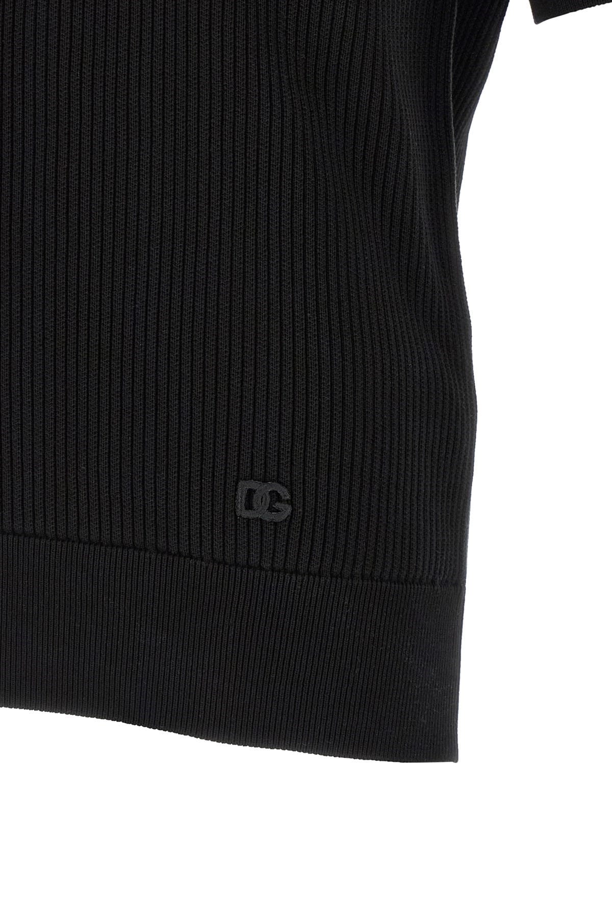 Dolce & Gabbana Dolce & Gabbana Micro-Ribbed Polo Shirt
