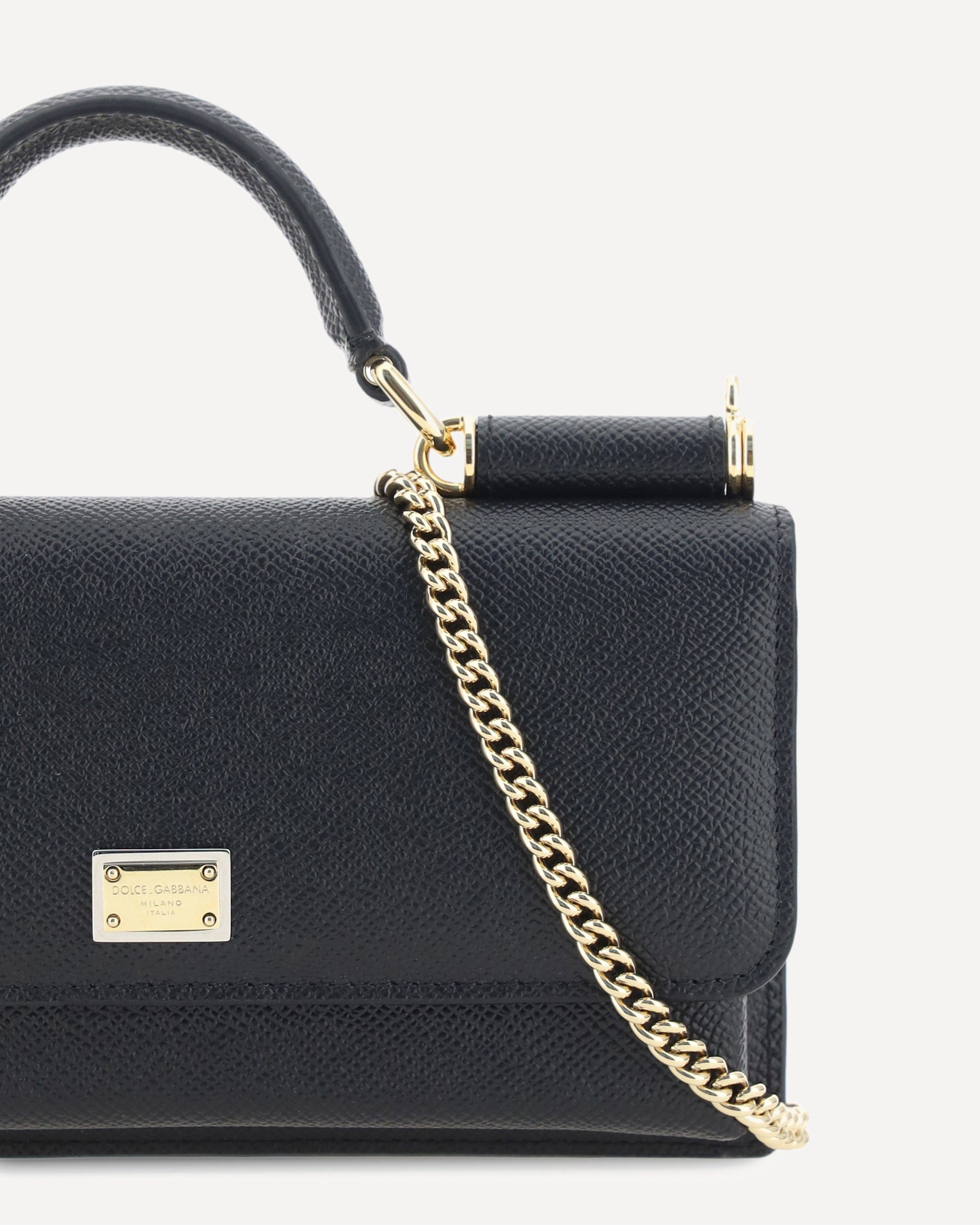 Dolce & Gabbana Micro Sicily Leather Shoulder Bag