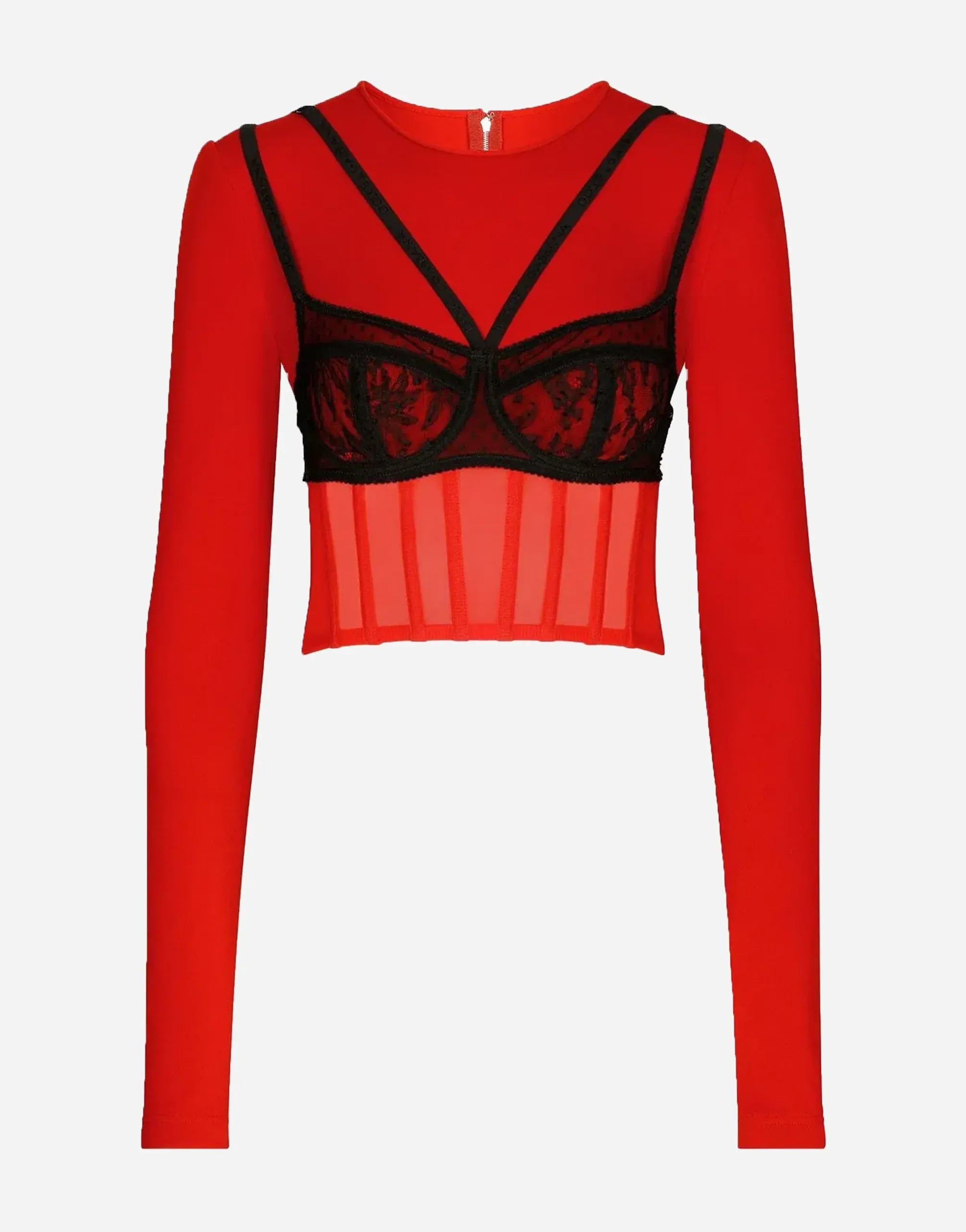 Dolce & Gabbana Milano Rib Contrasting Bra Top