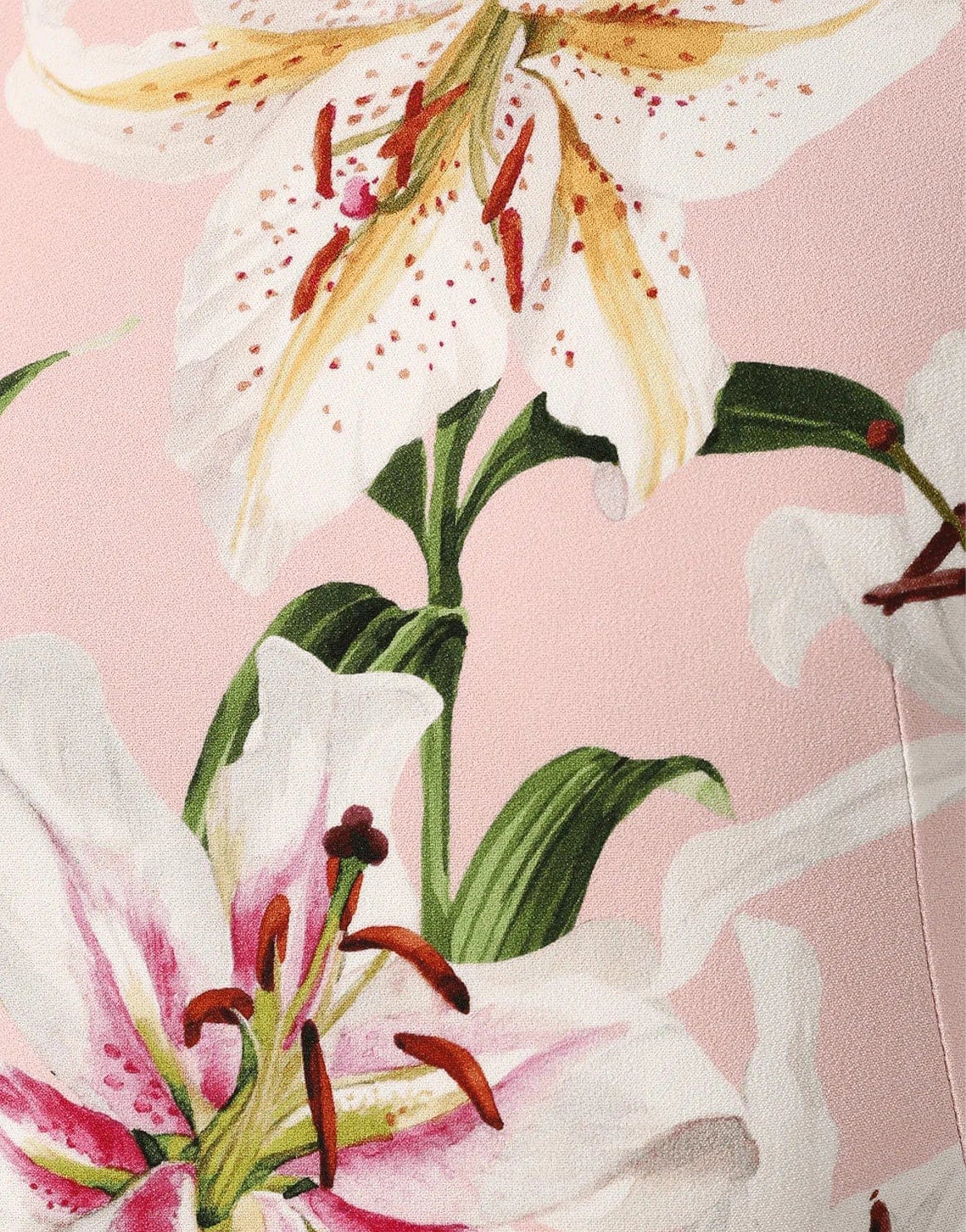 Dolce & Gabbana Mini Dress With Lily-Print