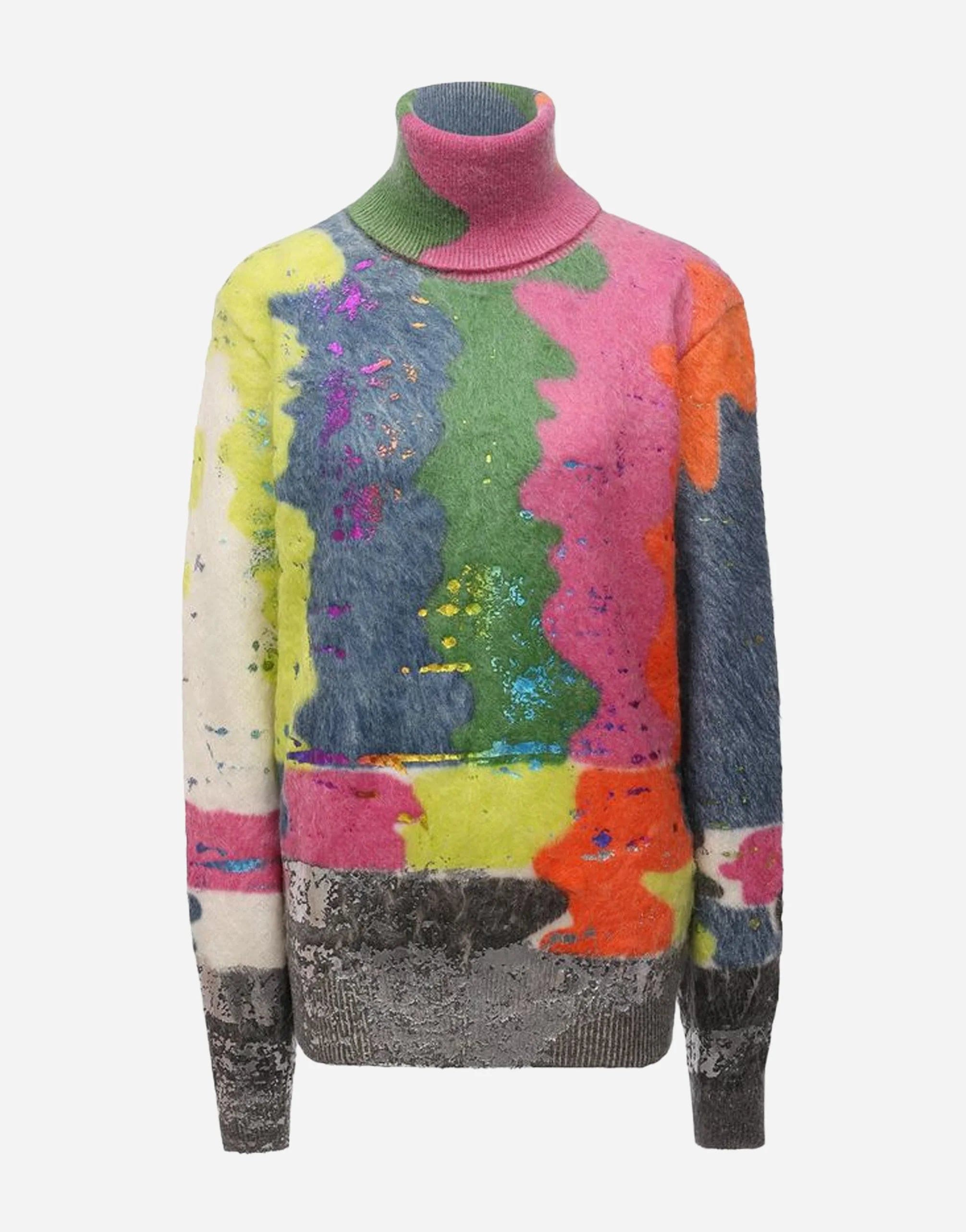 Mohair Turtleneck Pullover Sweater