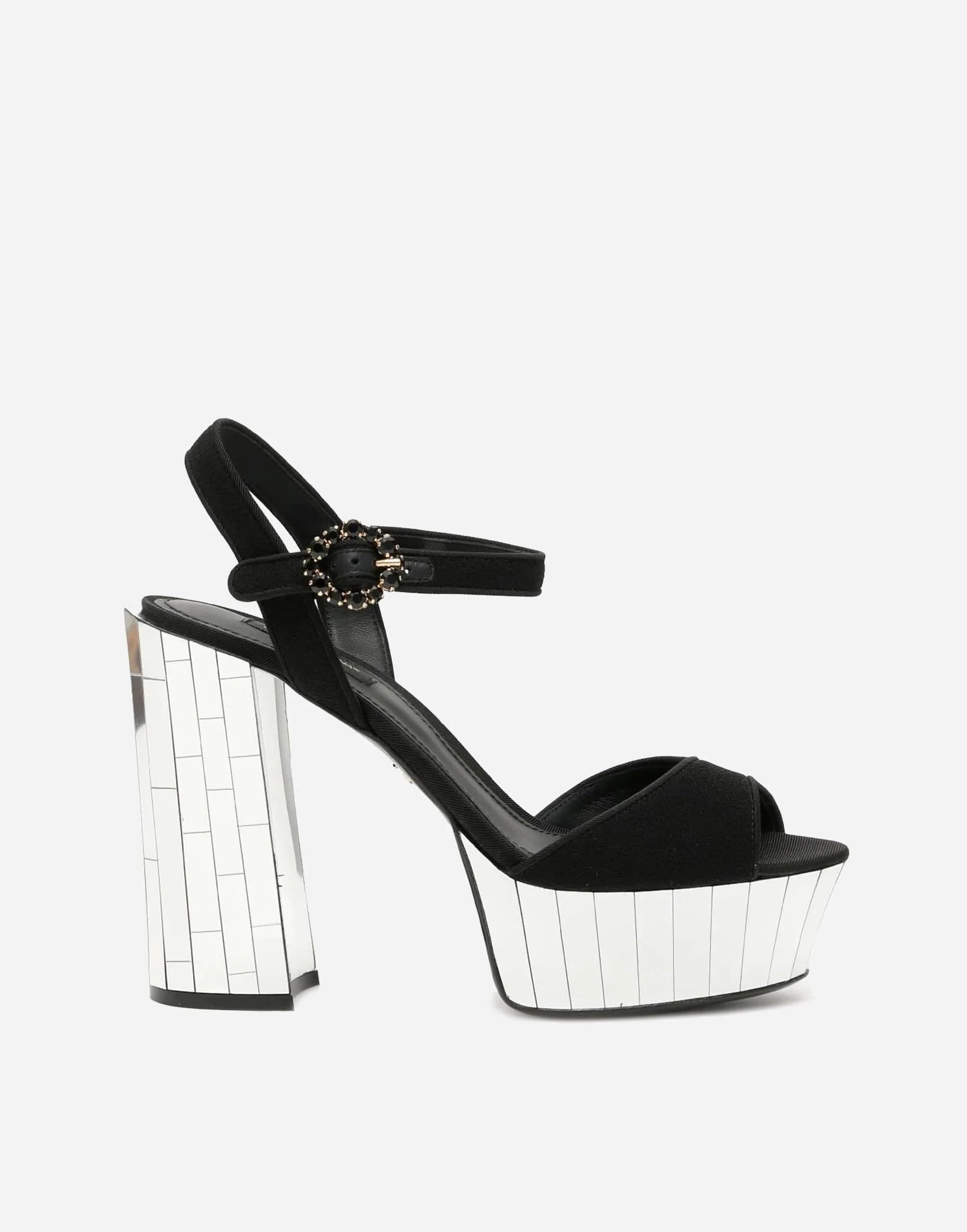 Dolce & Gabbana Monica Mirror Jigsaw Platform Sandals