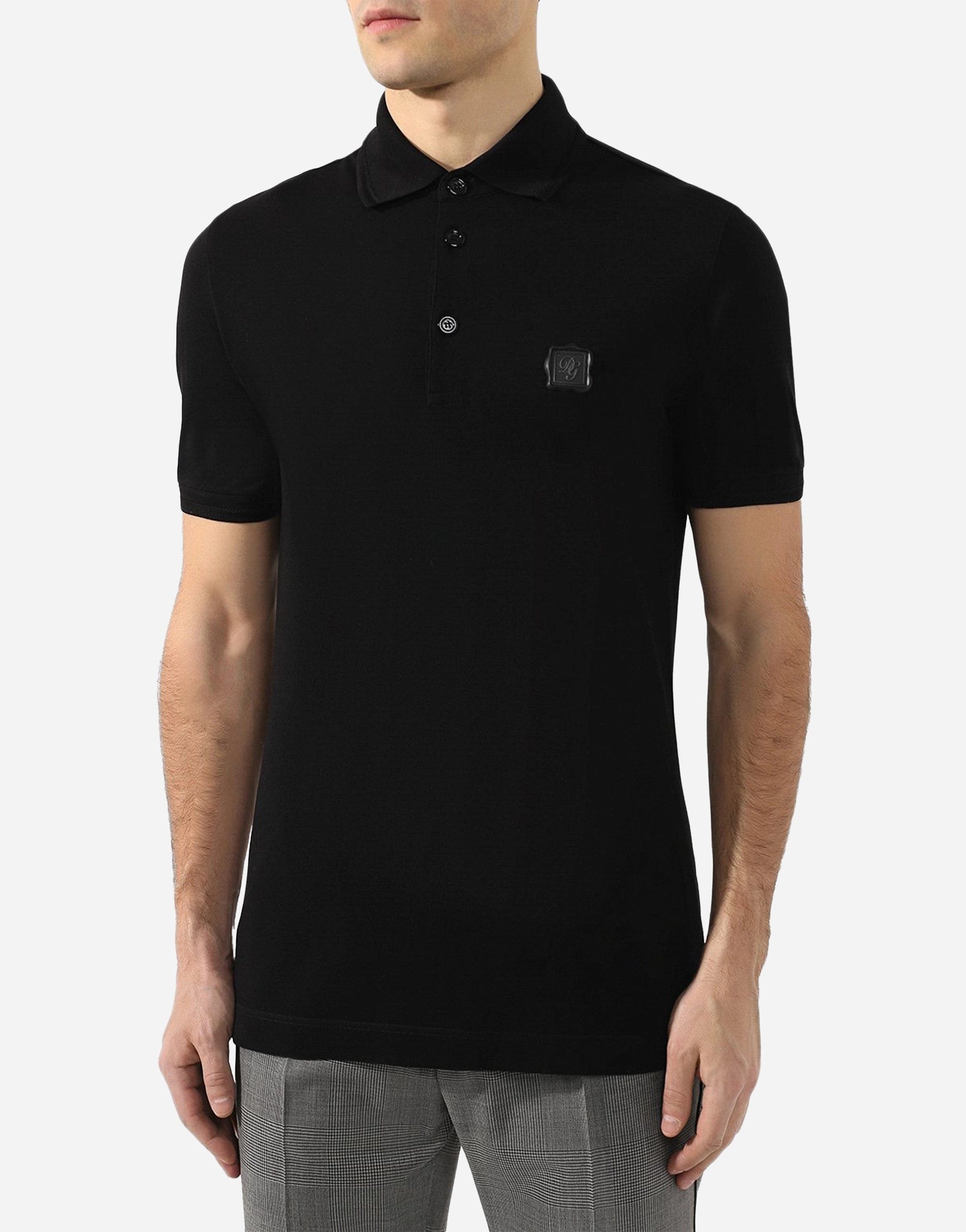 Dolce & Gabbana Monogram Patch Polo Shirt