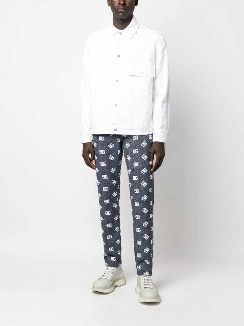 Dolce & Gabbana Monogram-Print Jeans
