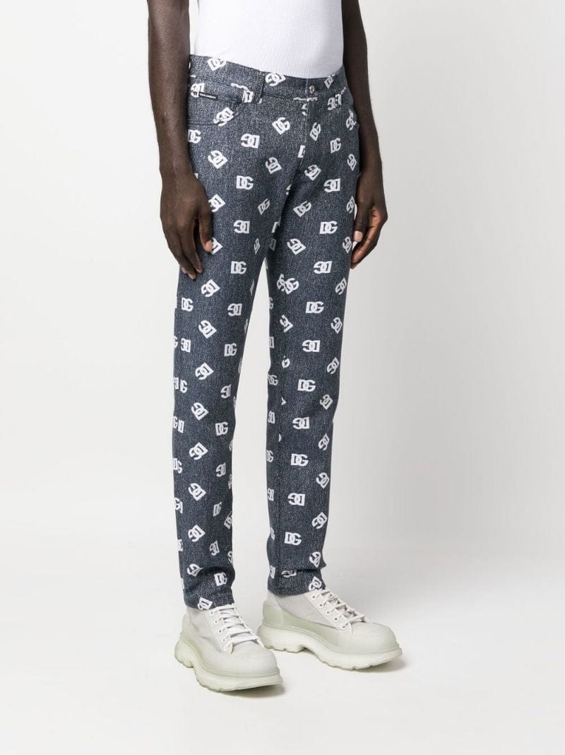 Dolce & Gabbana Monogram-Print Jeans