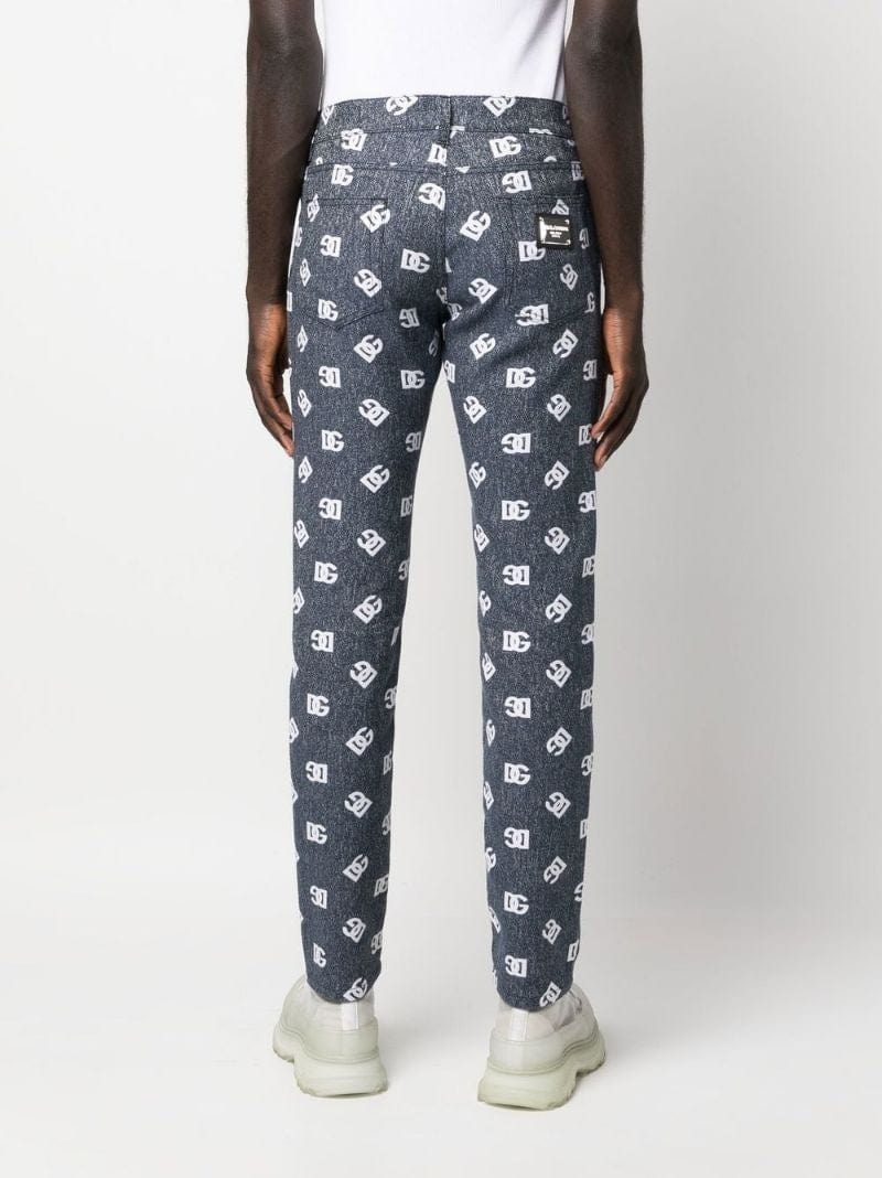 Dolce & Gabbana Monogram-Print Jeans