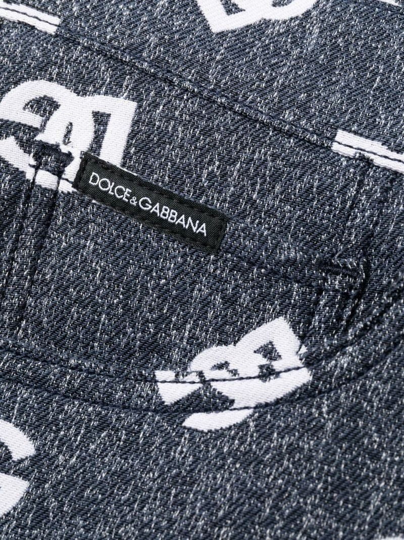 Dolce & Gabbana Monogram-Print Jeans