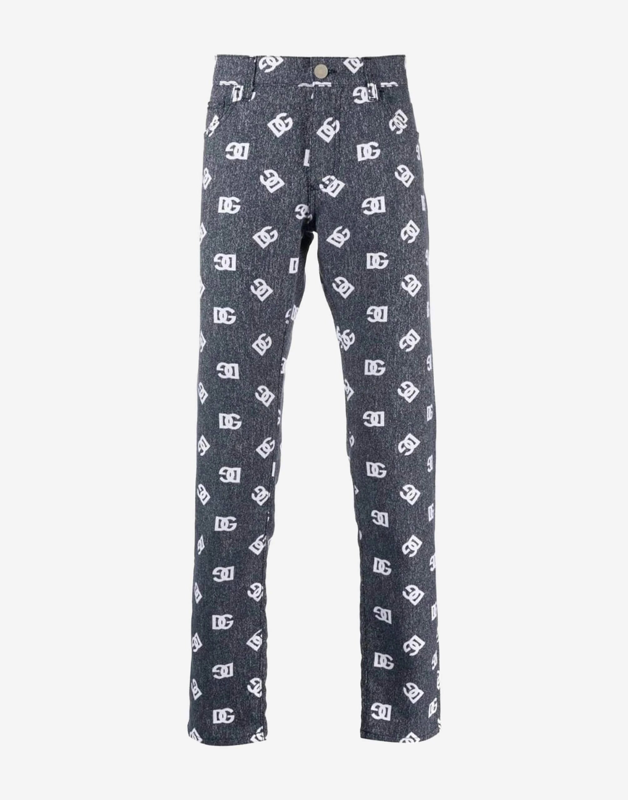 Dolce & Gabbana Monogram-Print Jeans