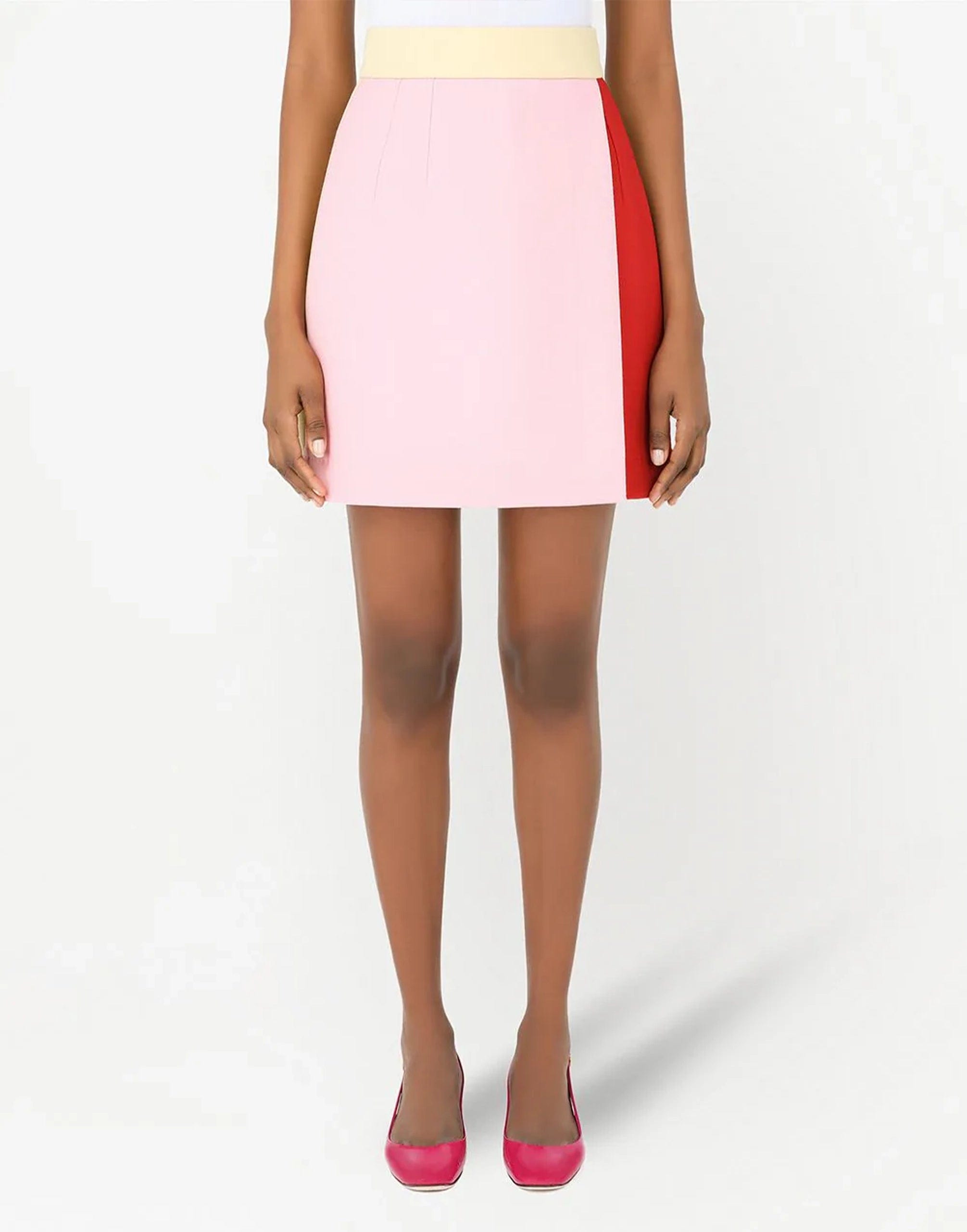 Dolce & Gabbana Multi-Colored Double Crepe Skirt