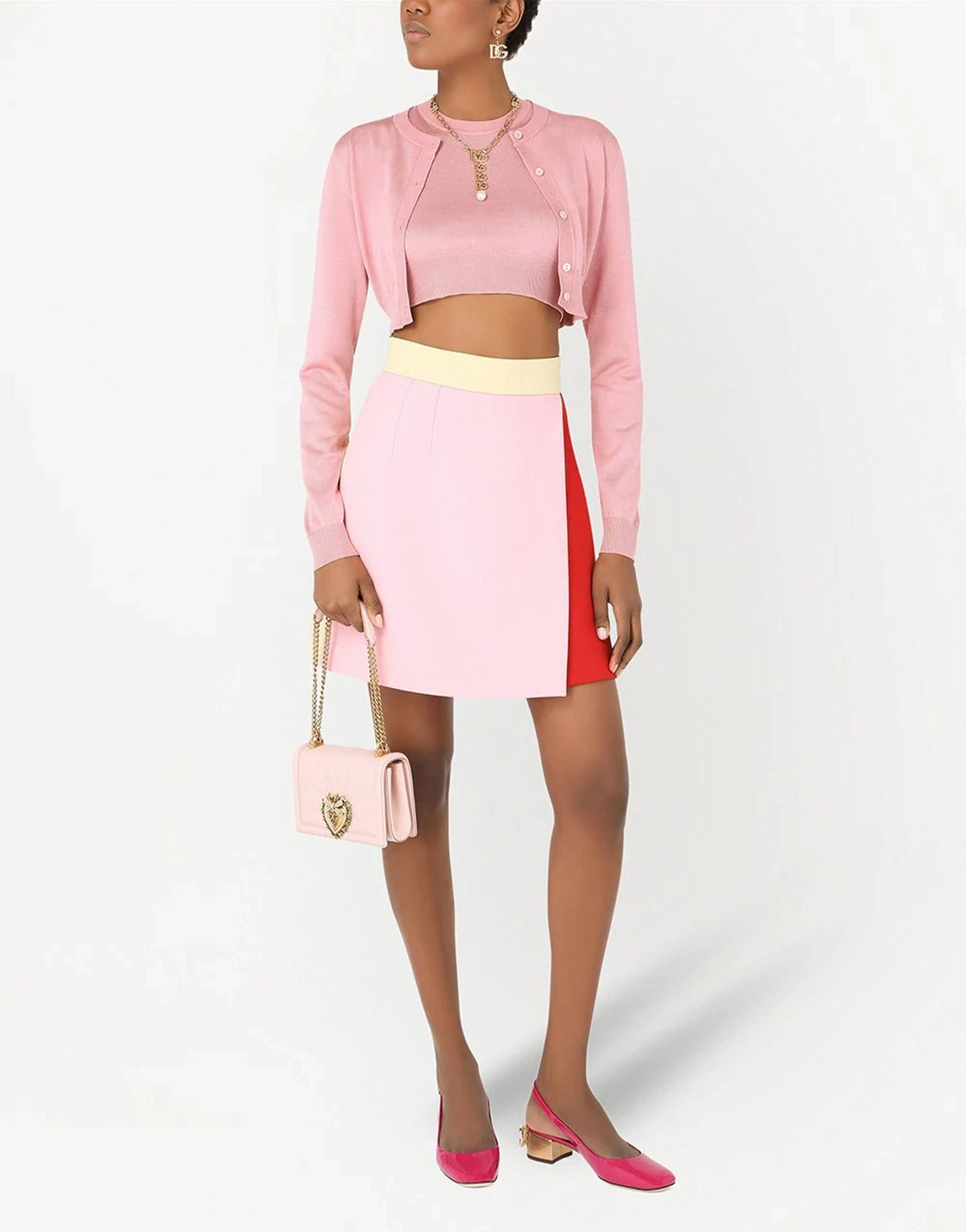 Dolce & Gabbana Multi-Colored Double Crepe Skirt