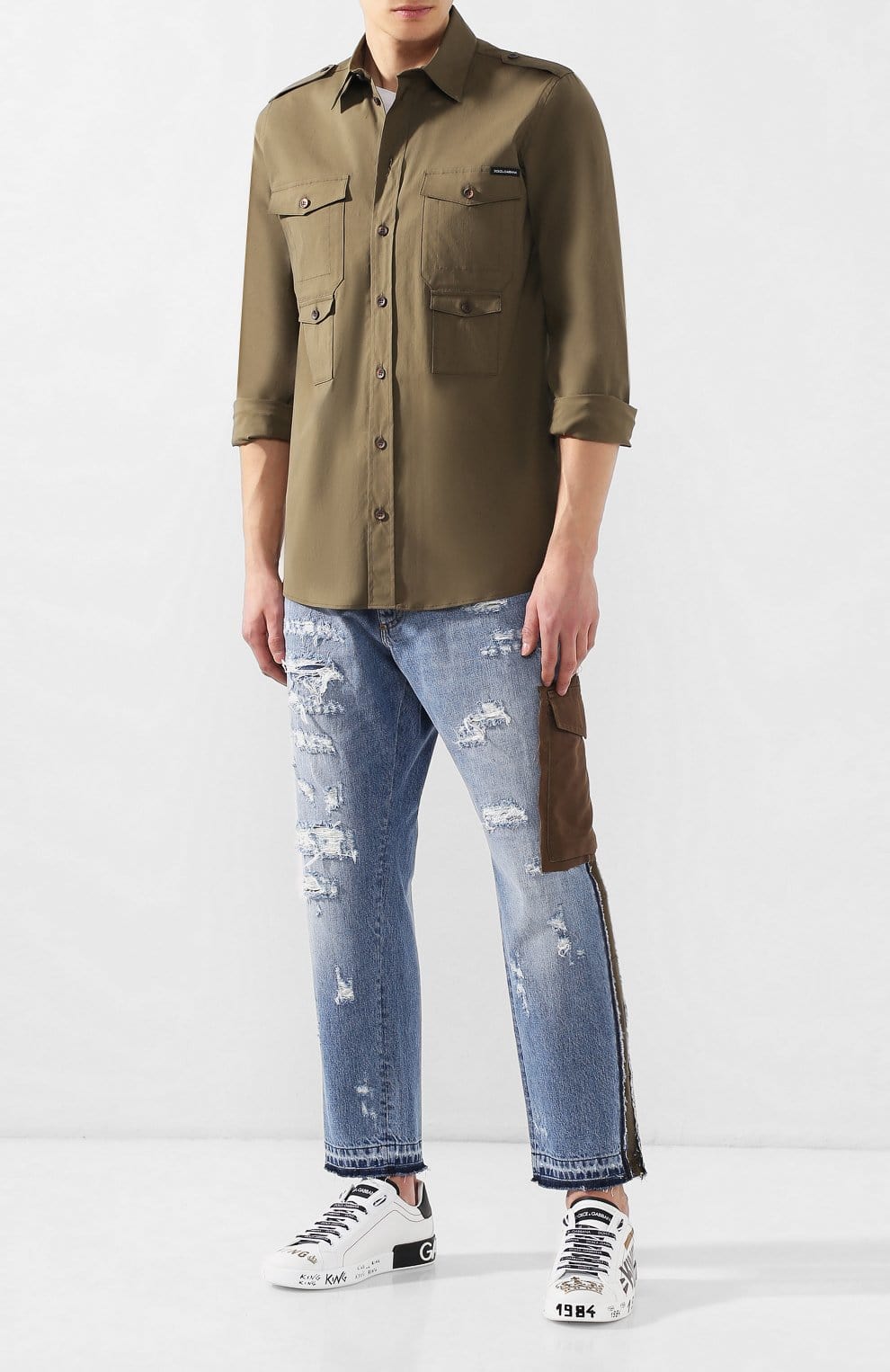 Dolce & Gabbana Multi-Pocket Cotton Shirt