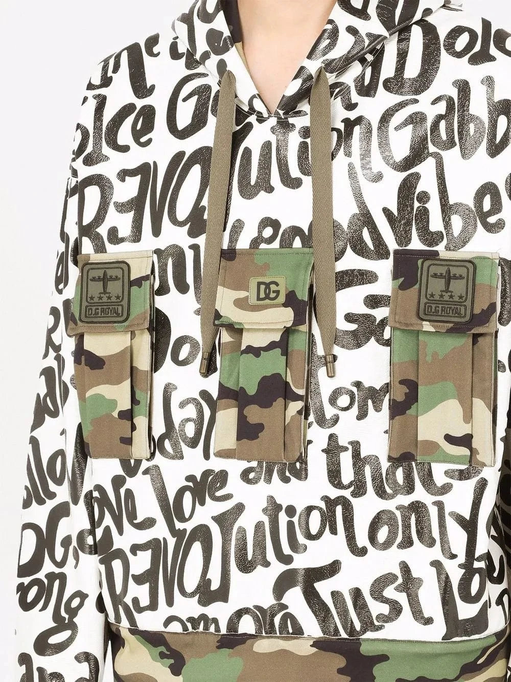 Dolce & Gabbana Multi-Pocket Printed Hoodie