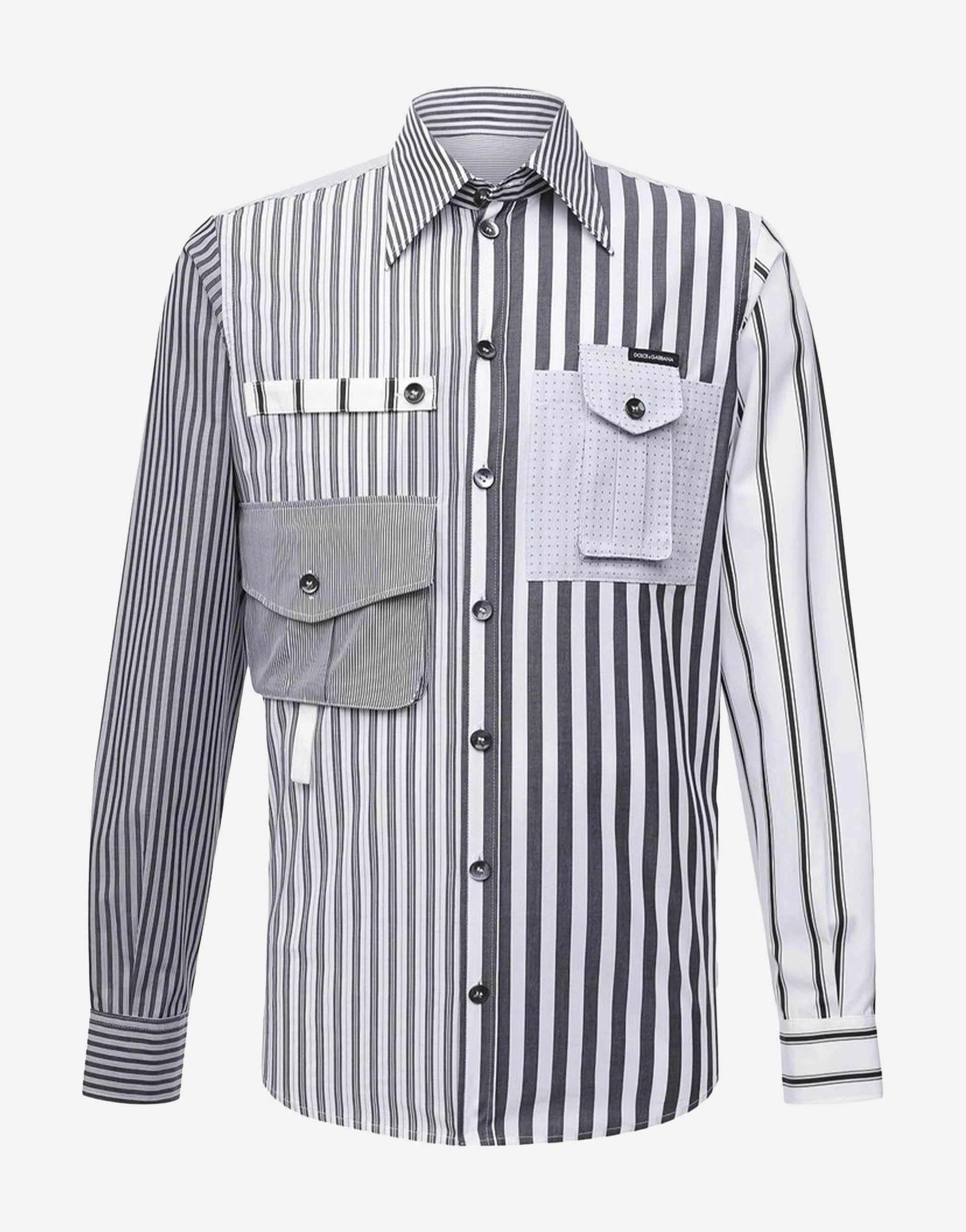 Dolce & Gabbana Multi-Pocket Striped Shirt