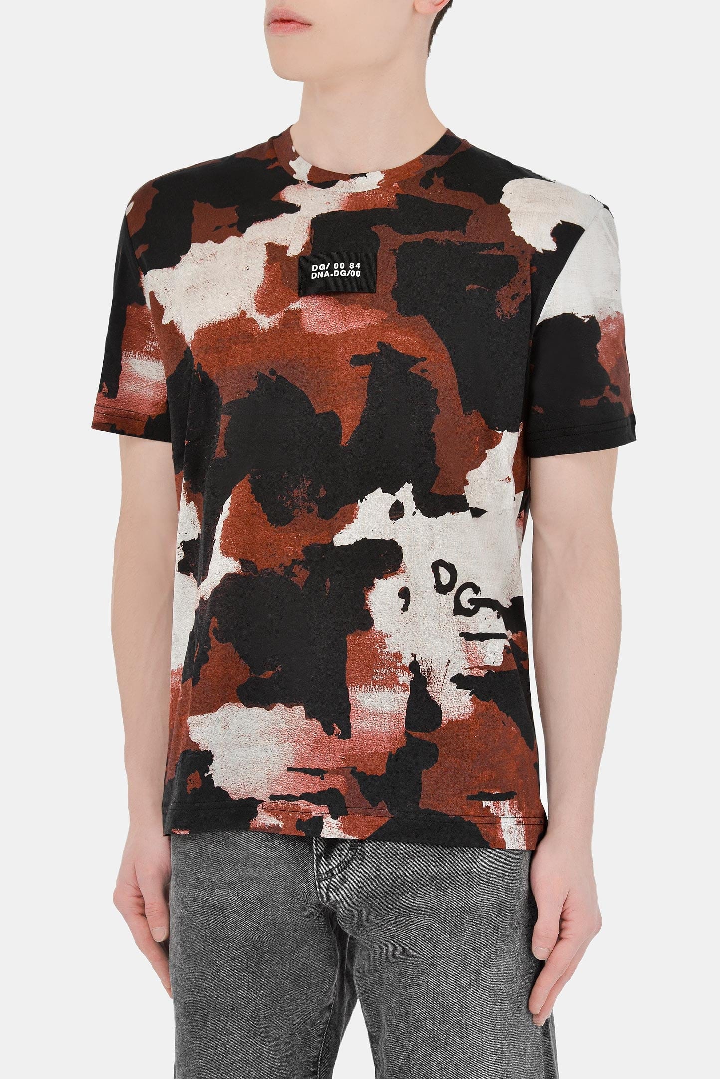 Dolce & Gabbana Multicolor Camouflage-Print Cotton T-Shirt