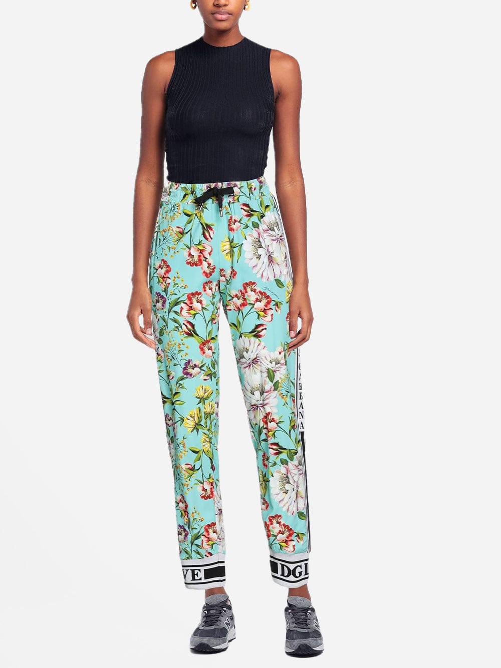 Dolce & Gabbana Multicolor Floral Sweatpants Pants
