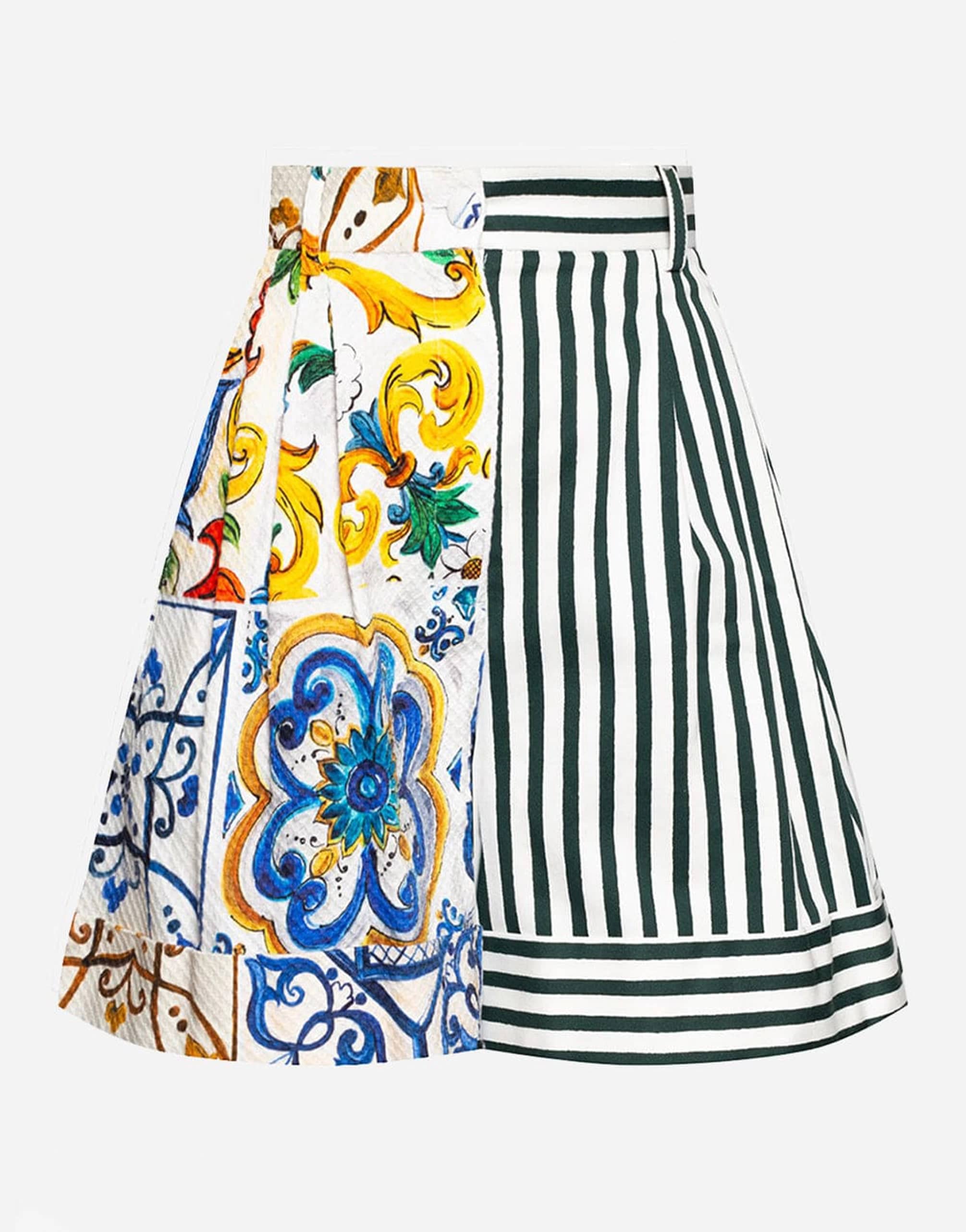 Dolce & Gabbana Multicolor Majolica-Print Shorts
