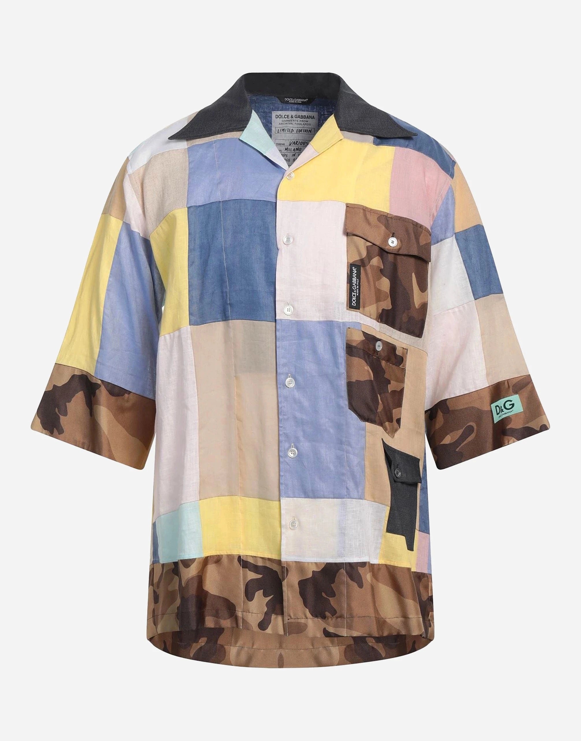 Dolce & Gabbana Multicolor Patchwork Shirt