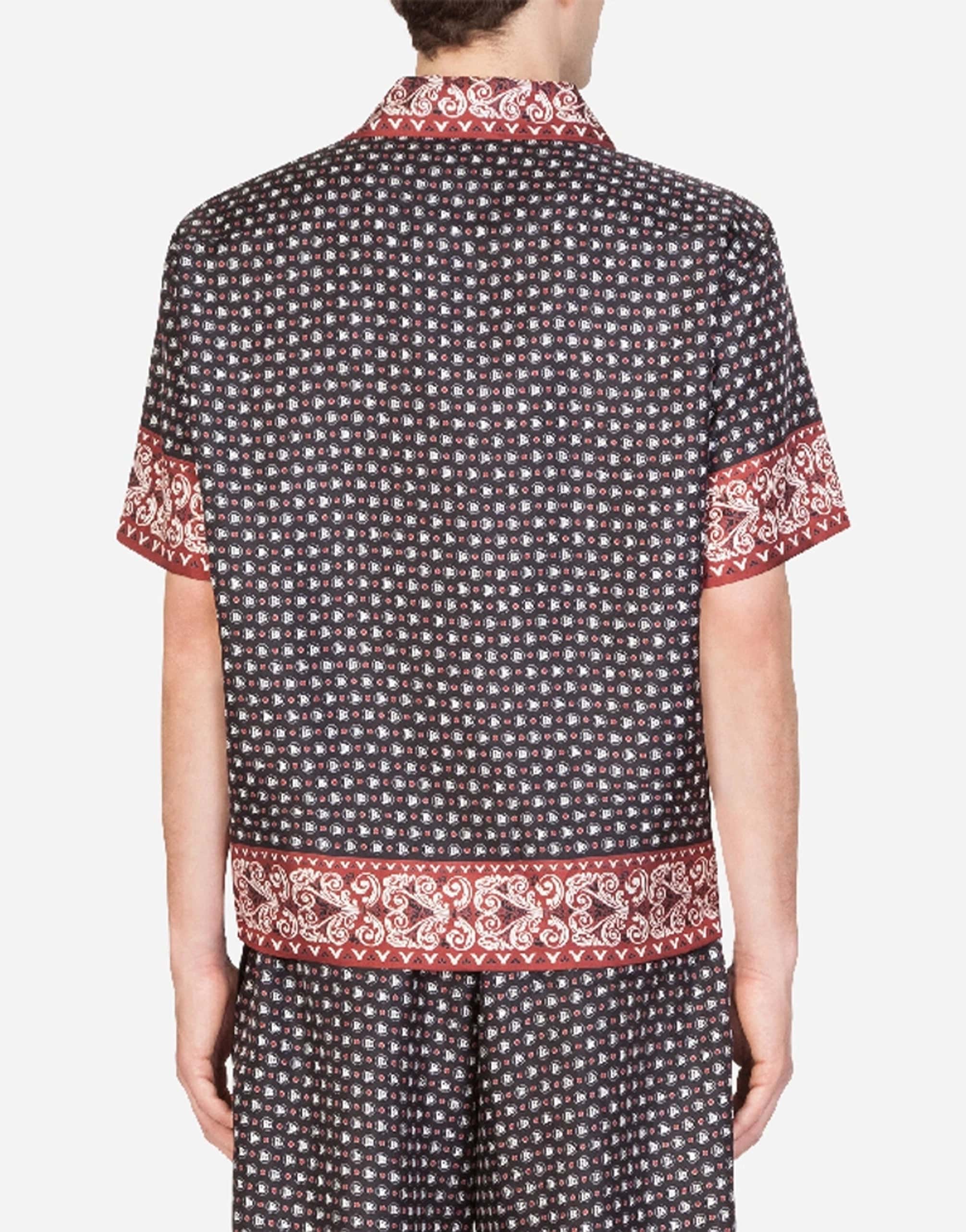 Dolce & Gabbana Multicolor Patterned Silk Casual Shirt