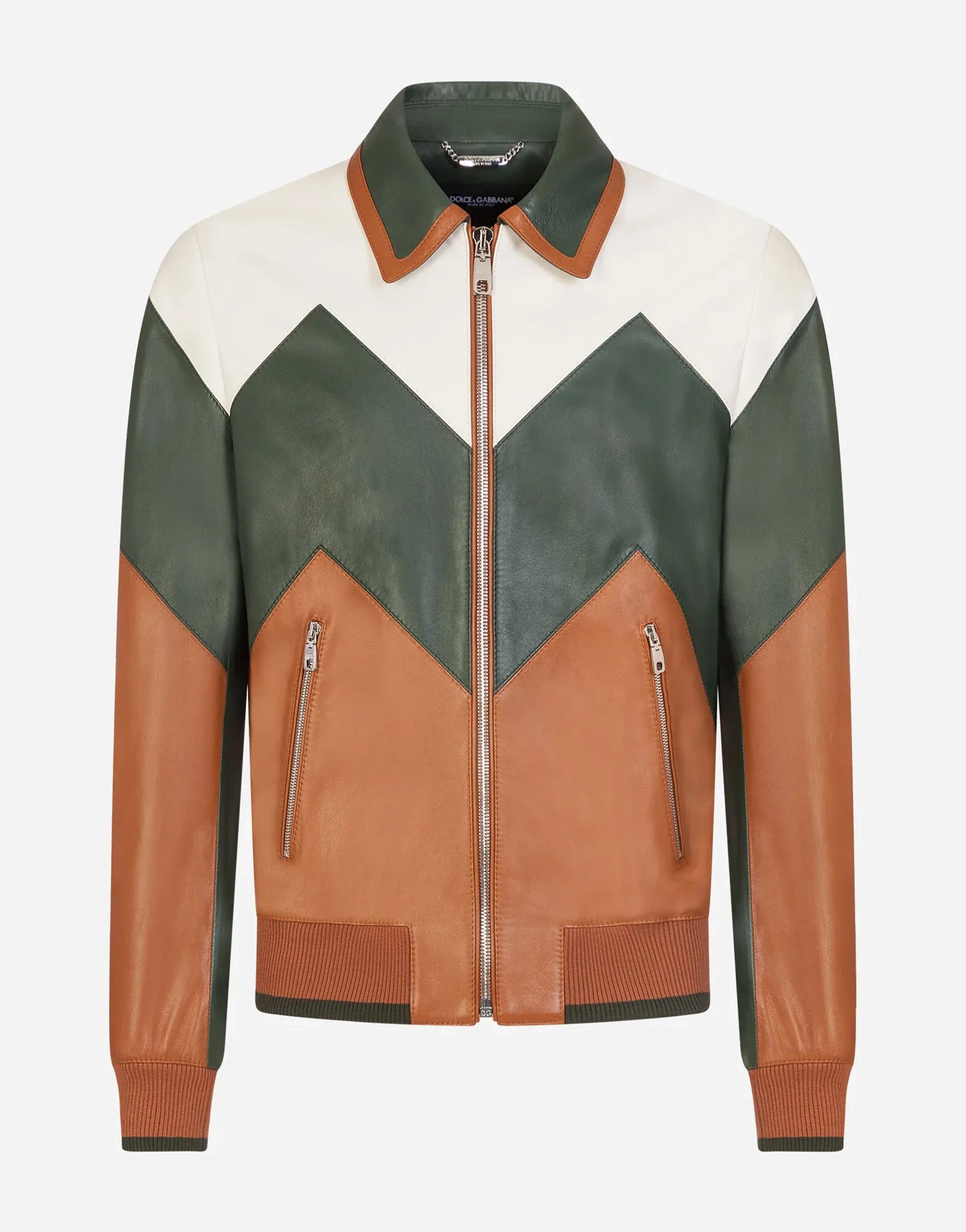 Dolce & Gabbana Multicolored Leather Jacket