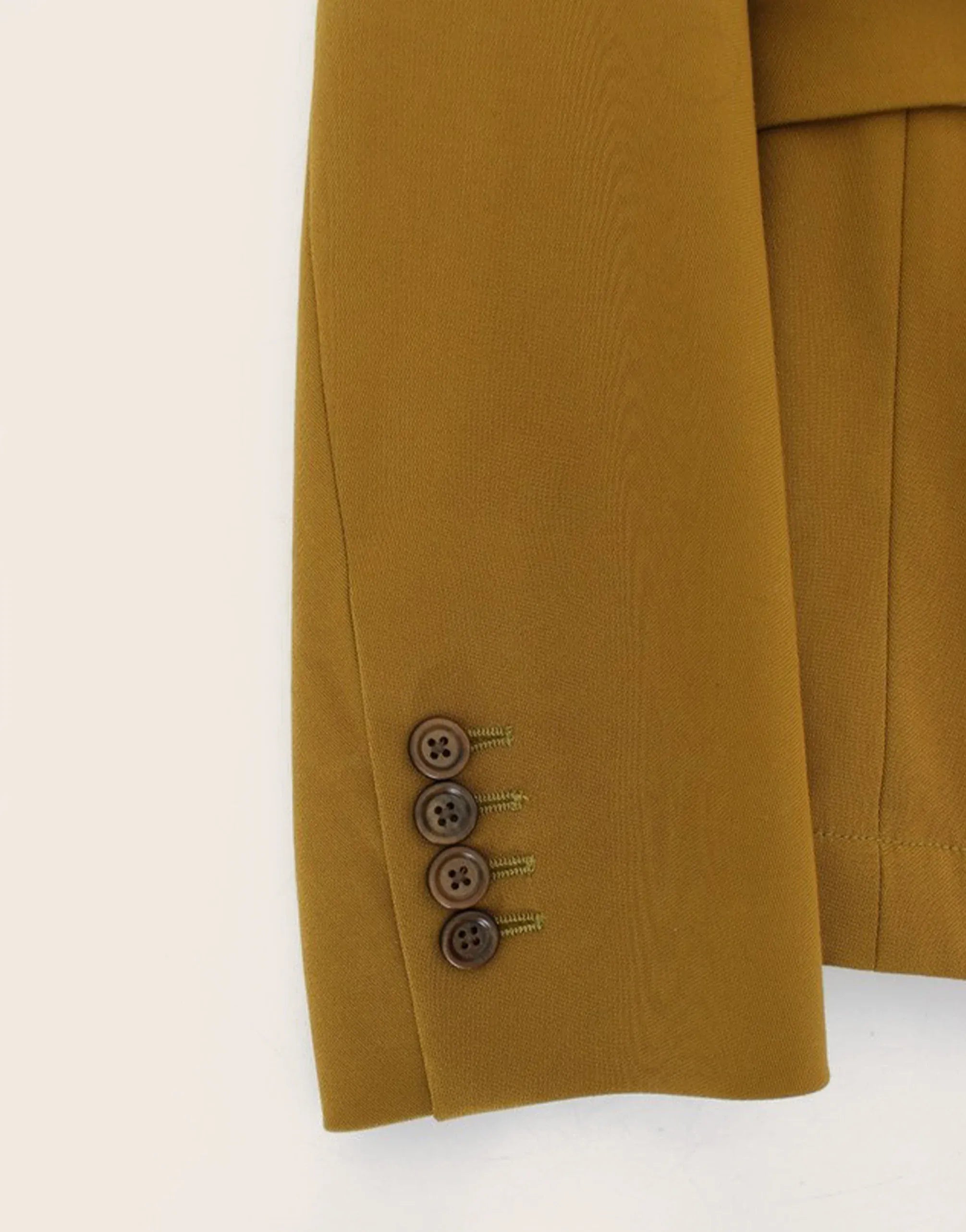 Dolce & Gabbana Mustard Single-Breasted Tailored Blazer