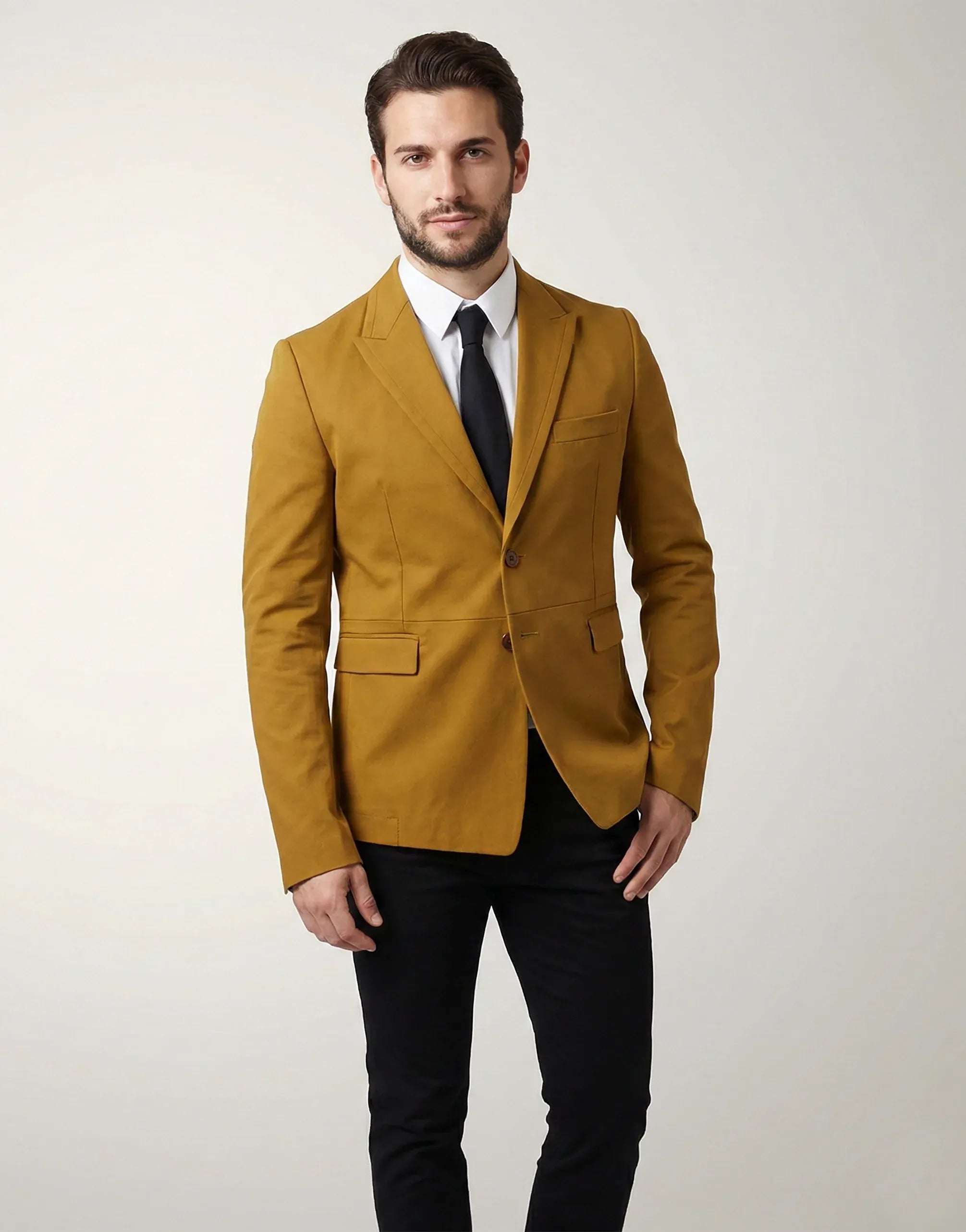Dolce & Gabbana Mustard Single-Breasted Tailored Blazer