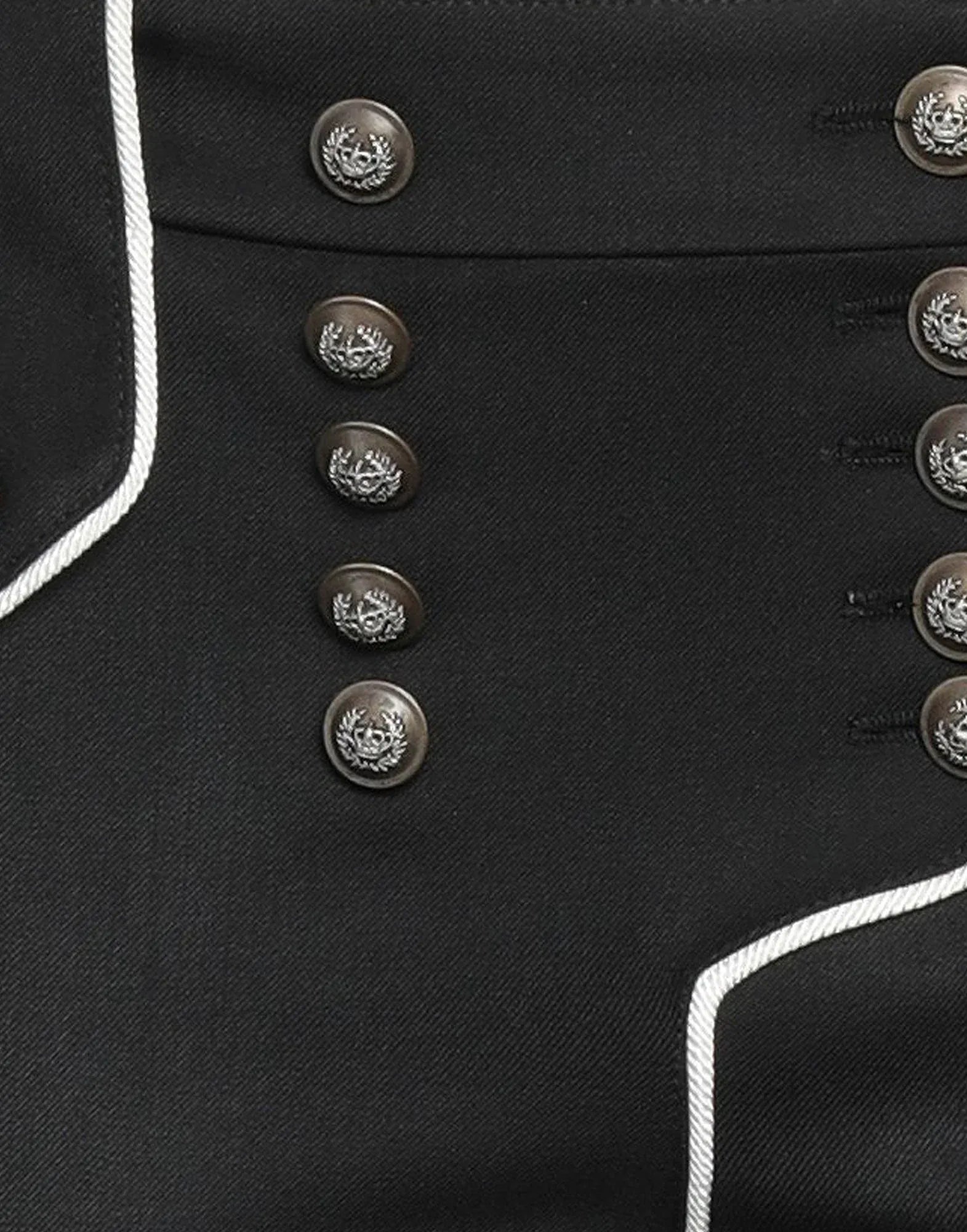 Dolce & Gabbana Nautical Button-Front Trousers With Contrast Trim