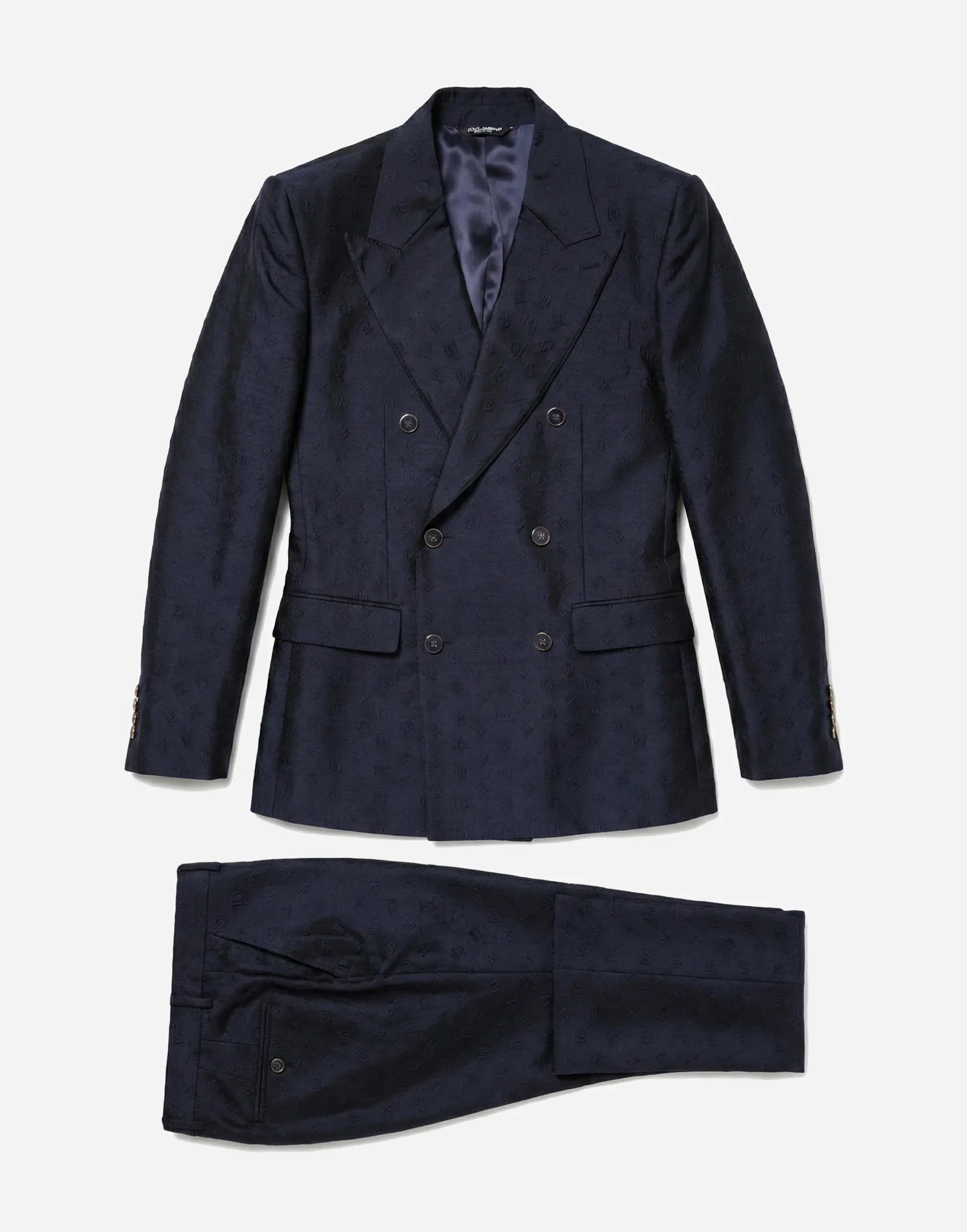 Dolce & Gabbana 海军蓝双排扣标志西装