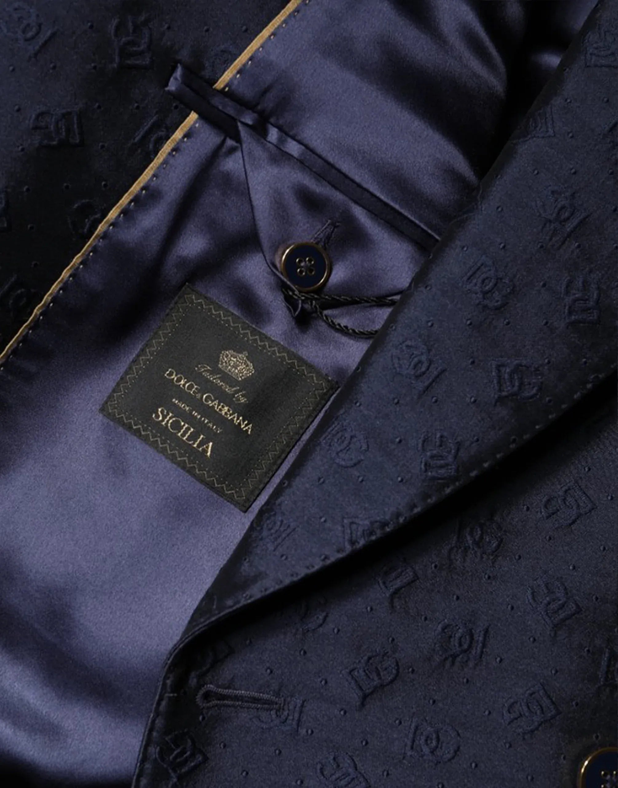 Dolce & Gabbana 海军蓝双排扣标志西装