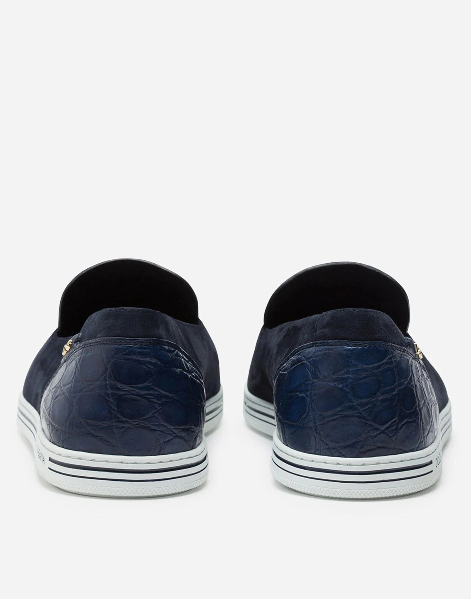 Dolce & Gabbana Navy Saint Tropez Suede Slippers