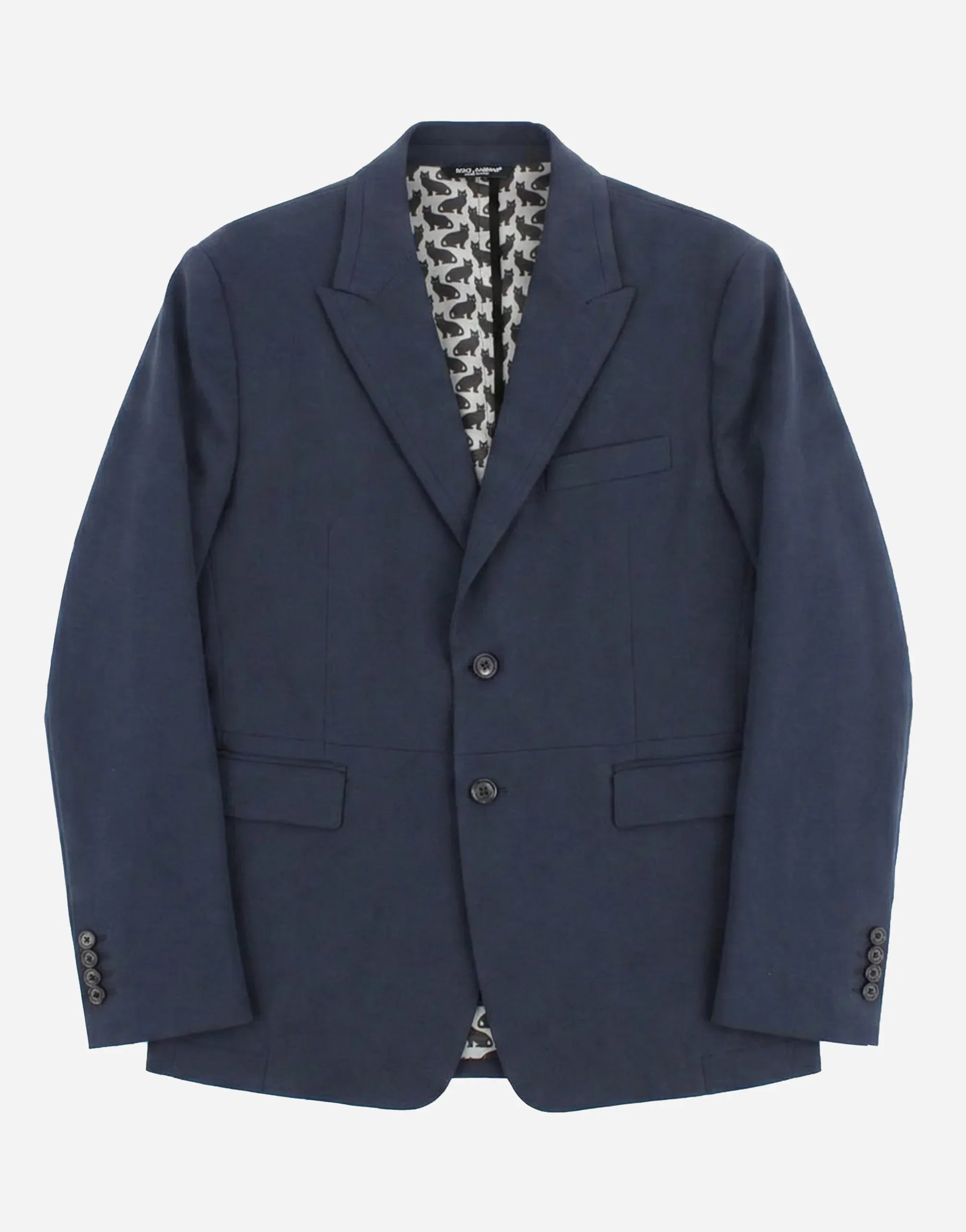 Dolce & Gabbana Navy Single-Breasted Blazer