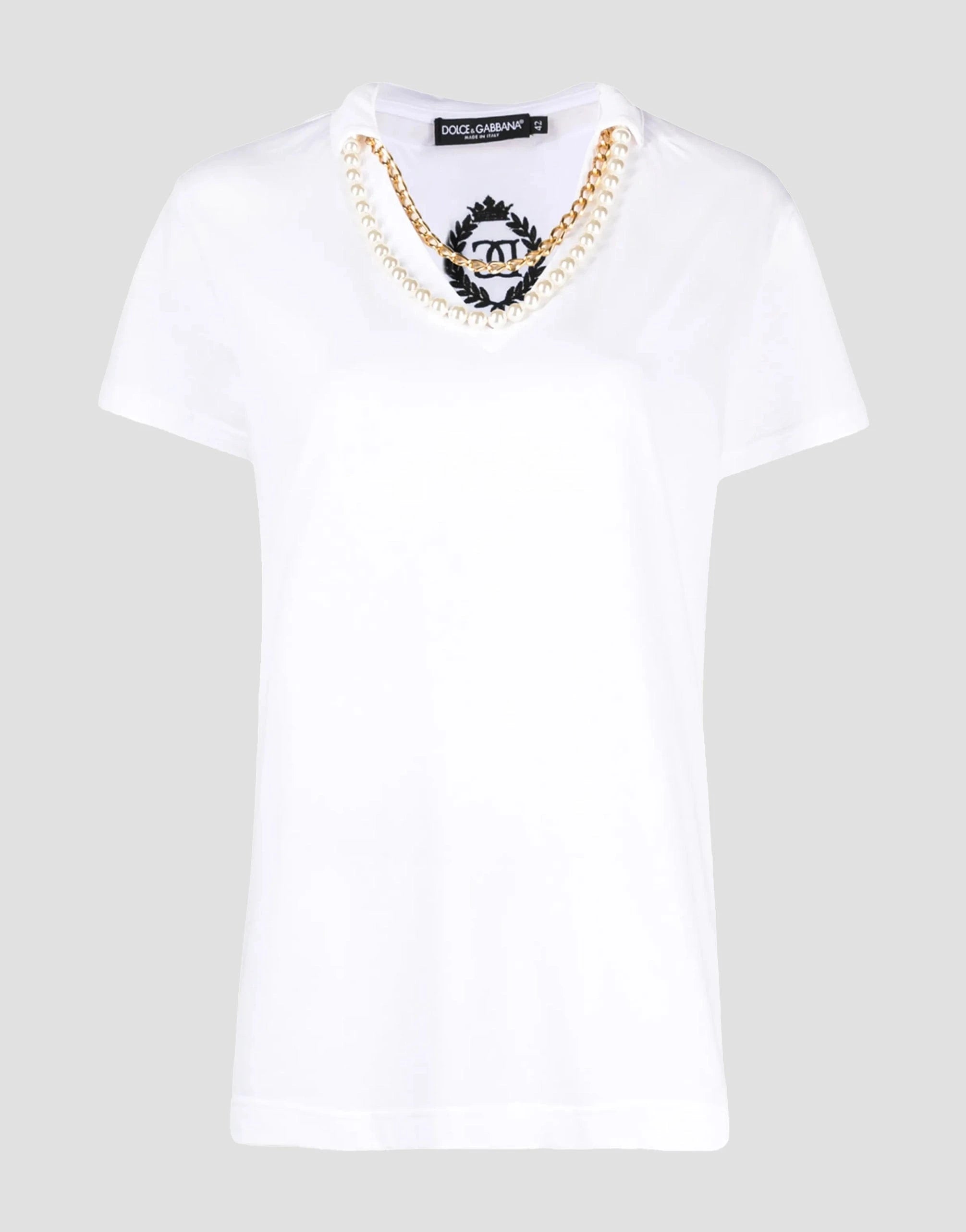 Dolce & Gabbana Neck-Embellished T-Shirt
