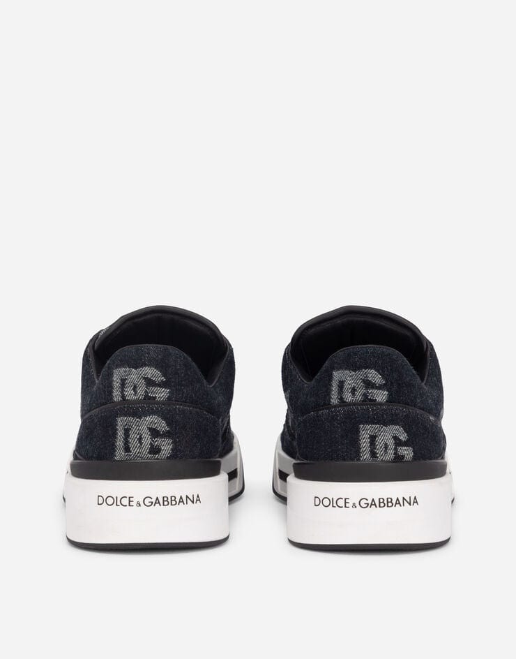 Dolce & Gabbana New Roma Denim Sneakers with denim logo