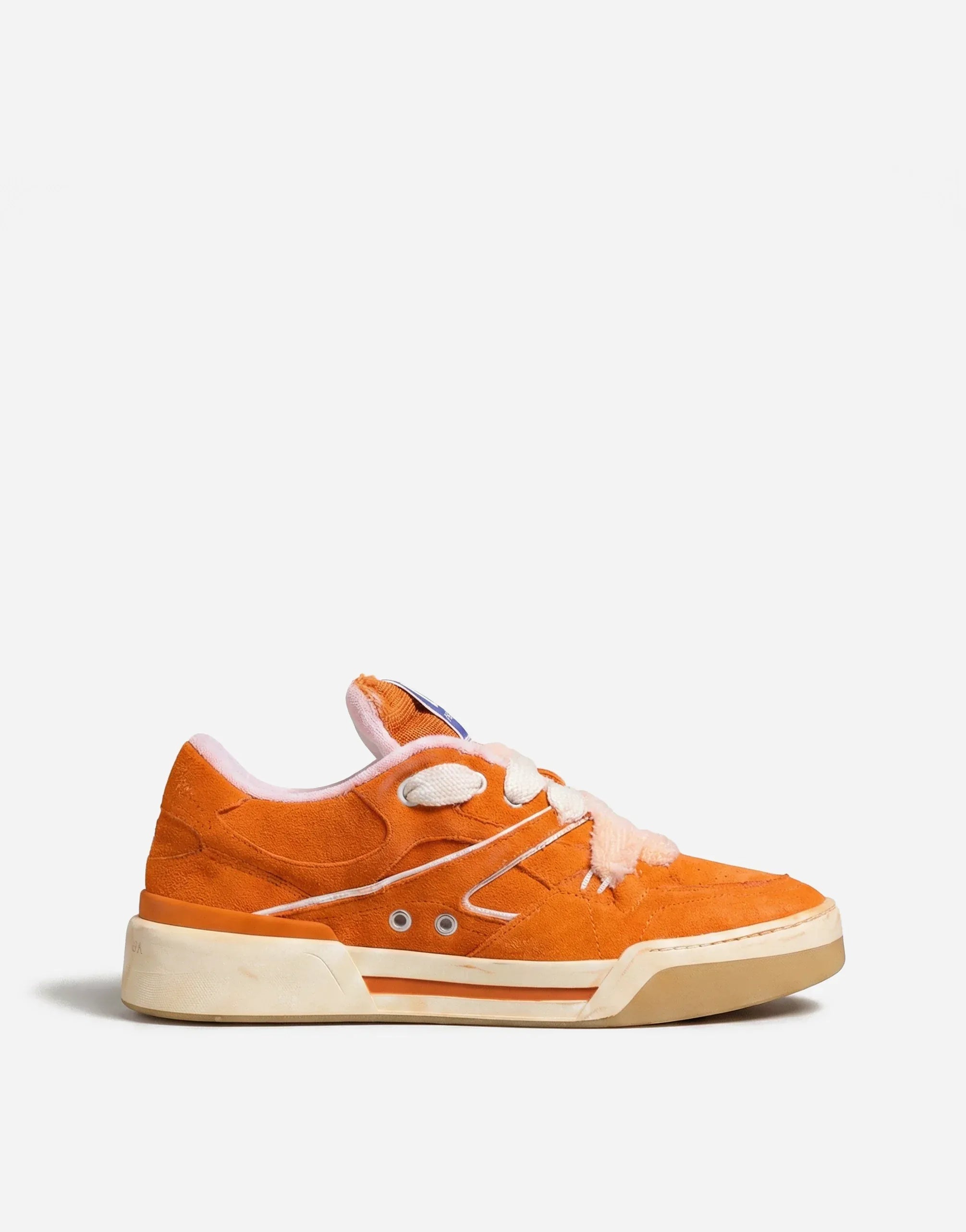 Dolce & Gabbana 'New Roma' Distressed Suede Low-Top Sneakers