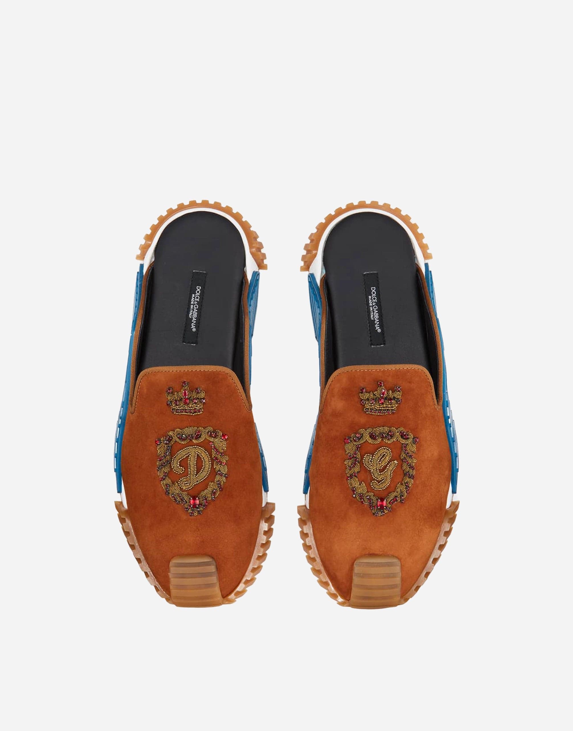 Dolce & Gabbana NS1 Embellished Suede Slides