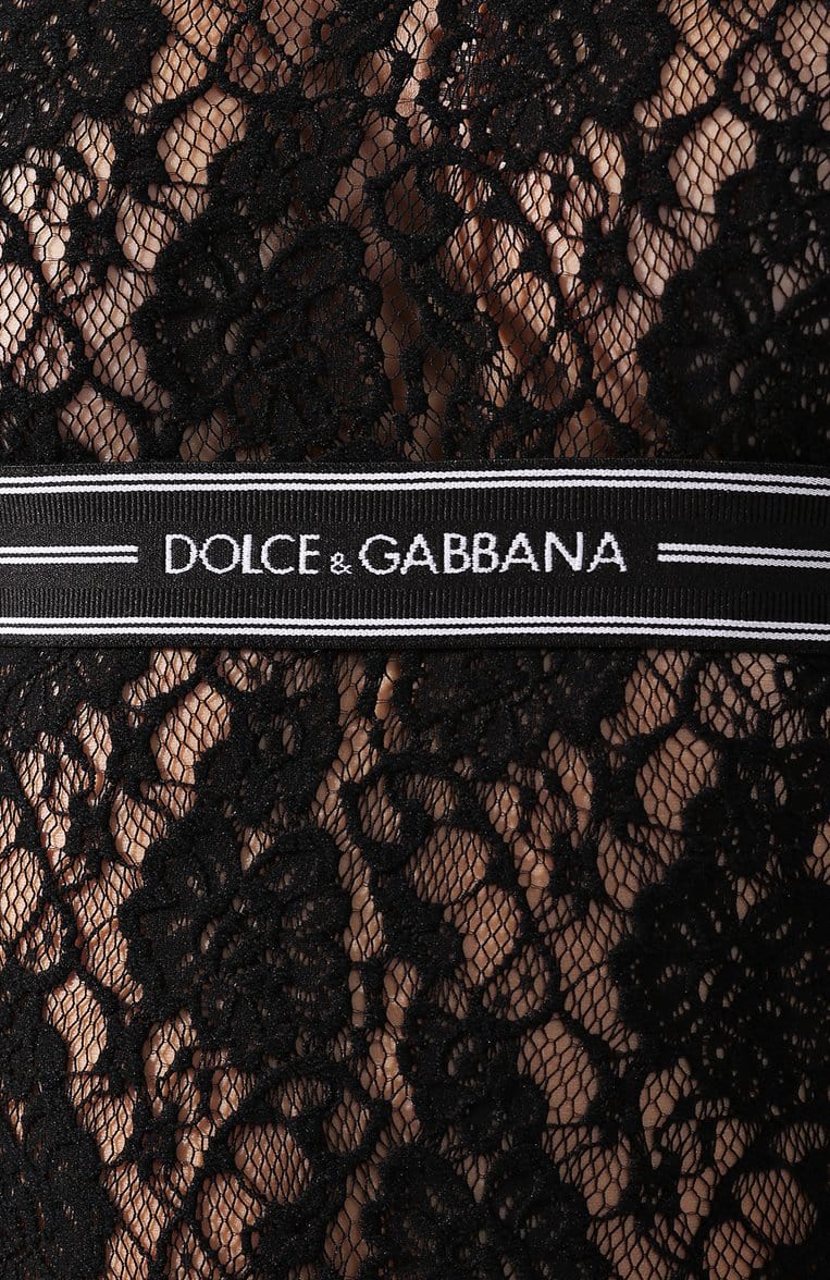 Dolce & Gabbana Openwork Lace Long Sleeve Top