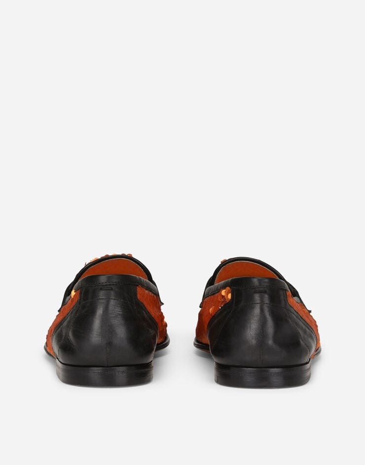 Dolce & Gabbana Orange Sequined Ariosto Slippers