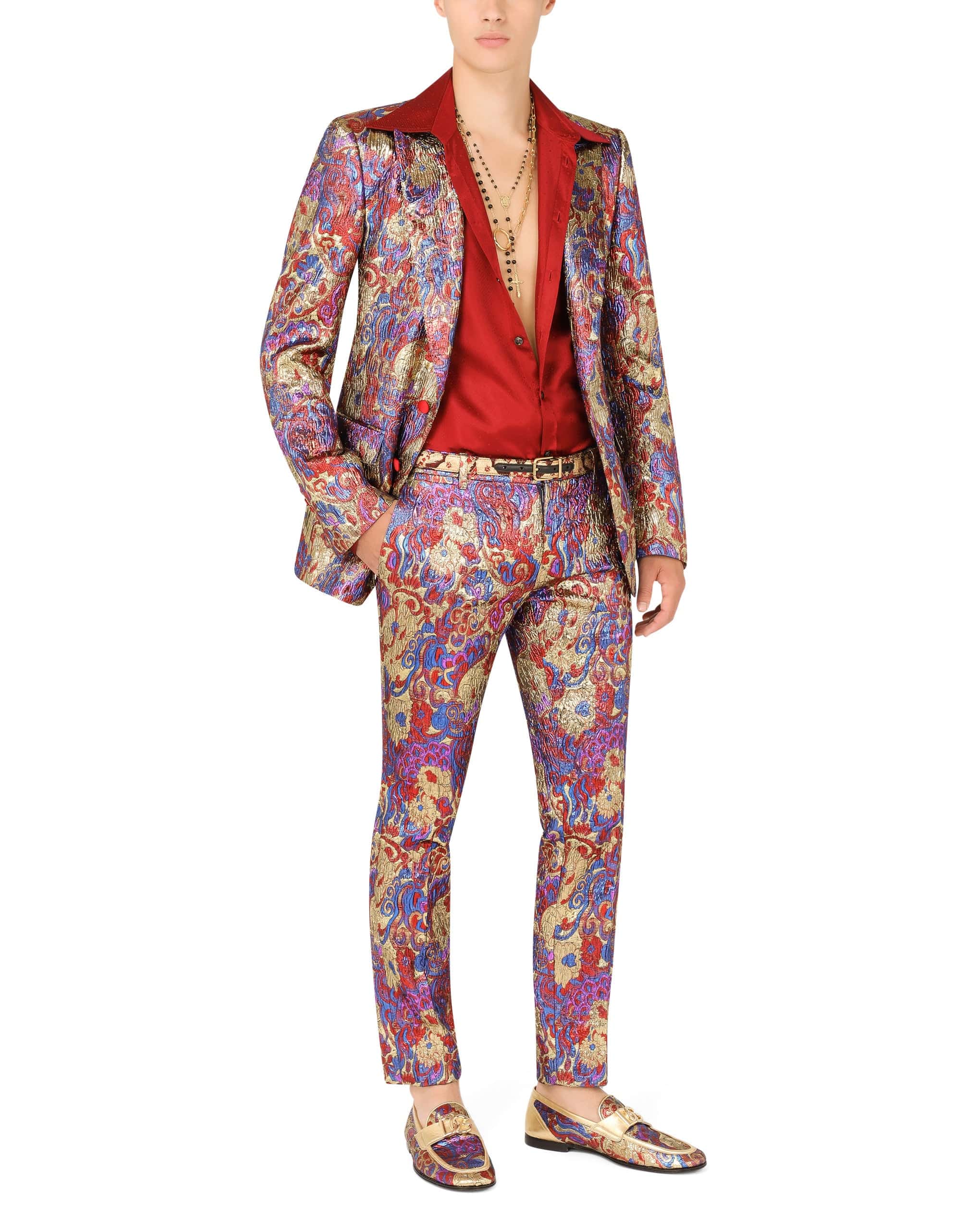 Dolce & Gabbana Oriental Jacquard Sicilia-Fit Blazer Jacket