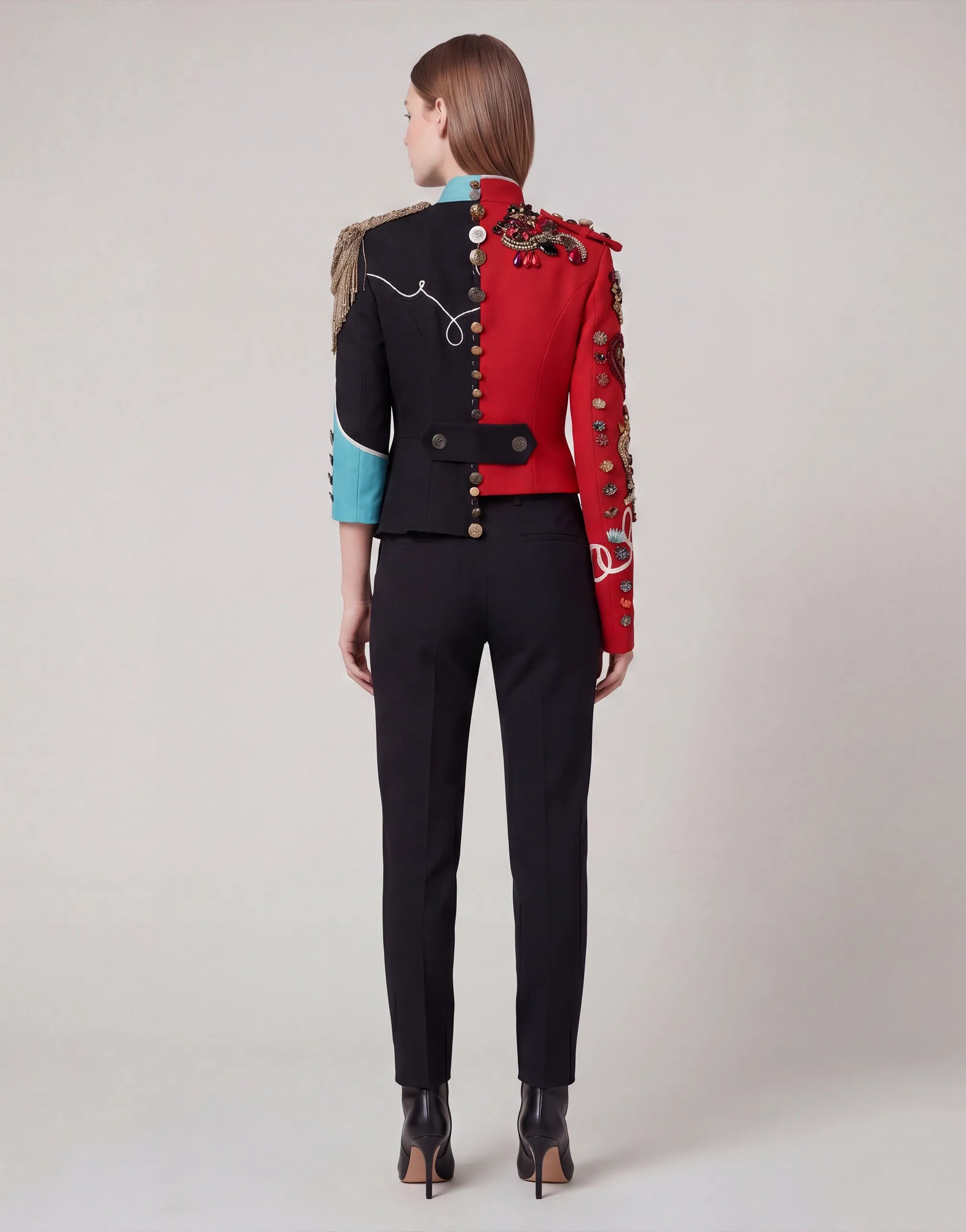 Dolce & Gabbana Ornate Military-Inspired Jewel Embellished Jacket