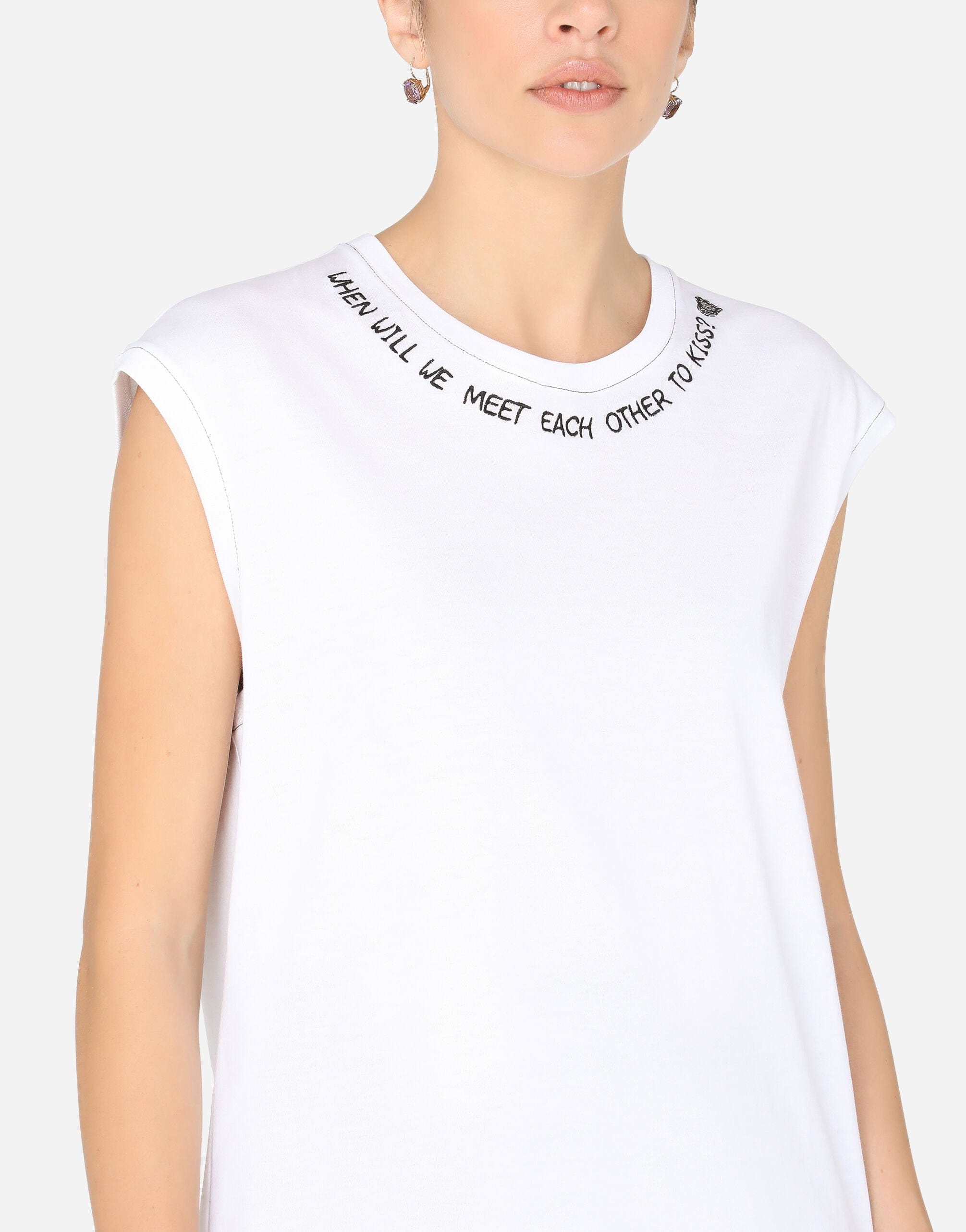 Dolce & Gabbana Oversize Jersey Tank Top