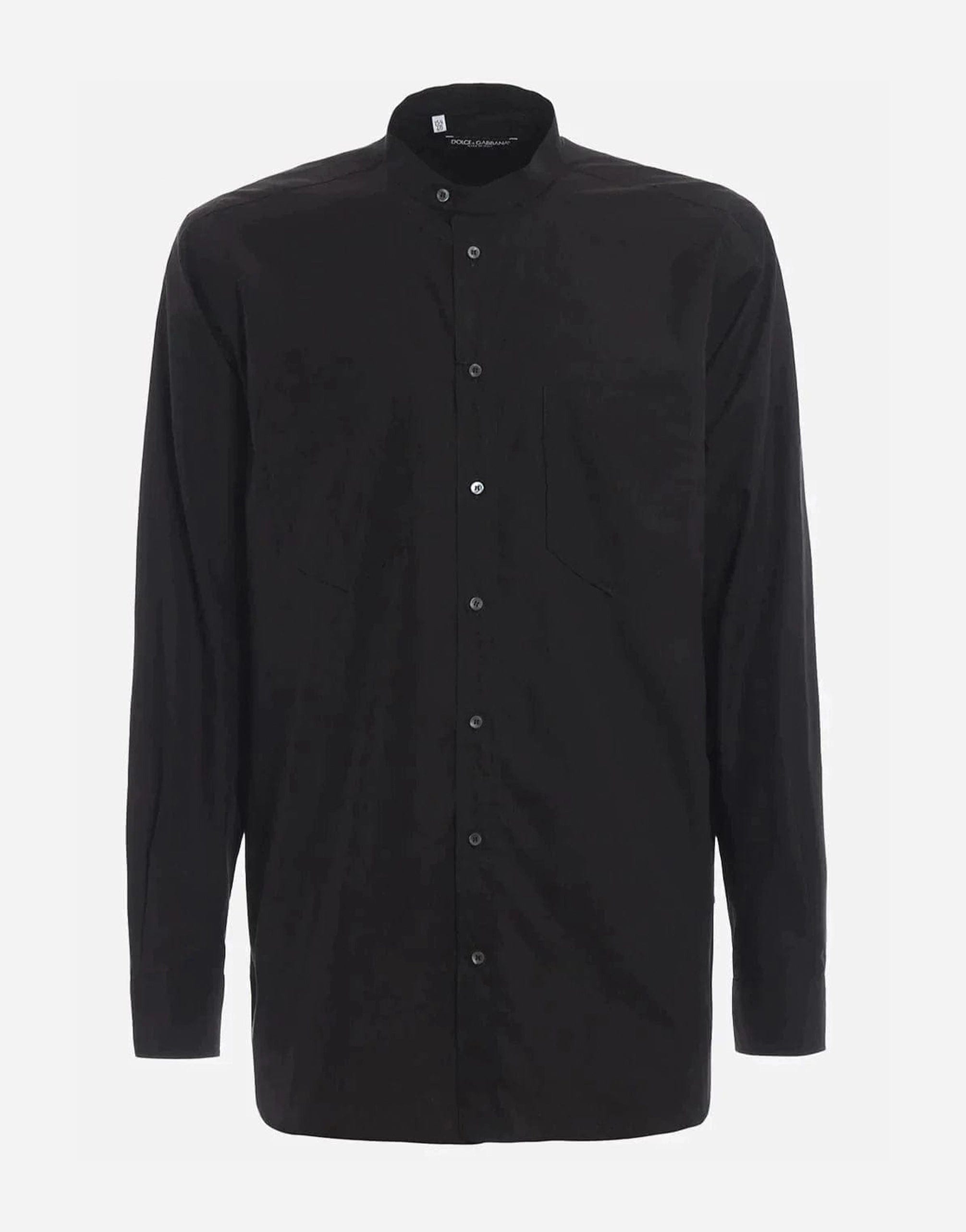 Dolce & Gabbana Oversize Mandarin Collar Cotton Shirt