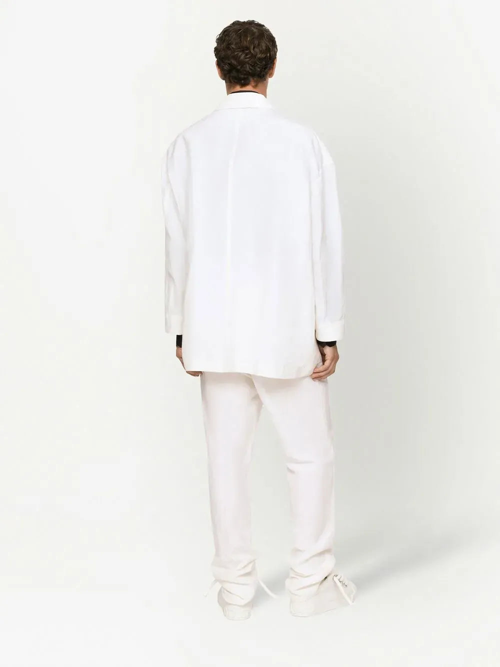 Dolce & Gabbana Dolce & Gabbana Oversize Single-Breasted Linen And Silk Blazer